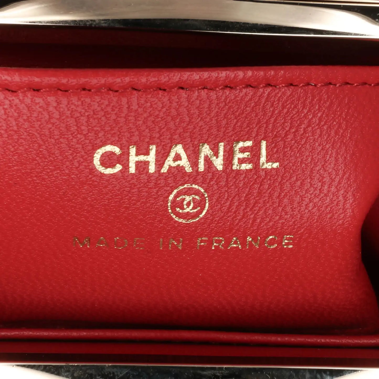 Channel Small CC Lambskin Box Vanity with Chain