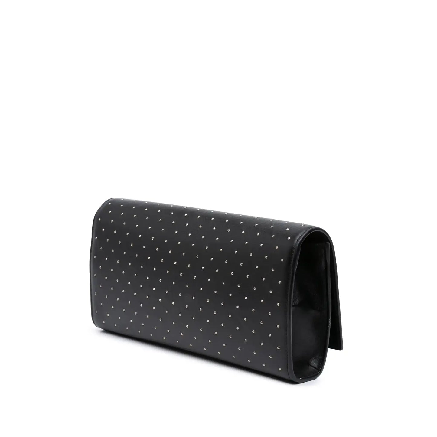 Saint Laurent Leather Monogram Studded Cassandre Clutch