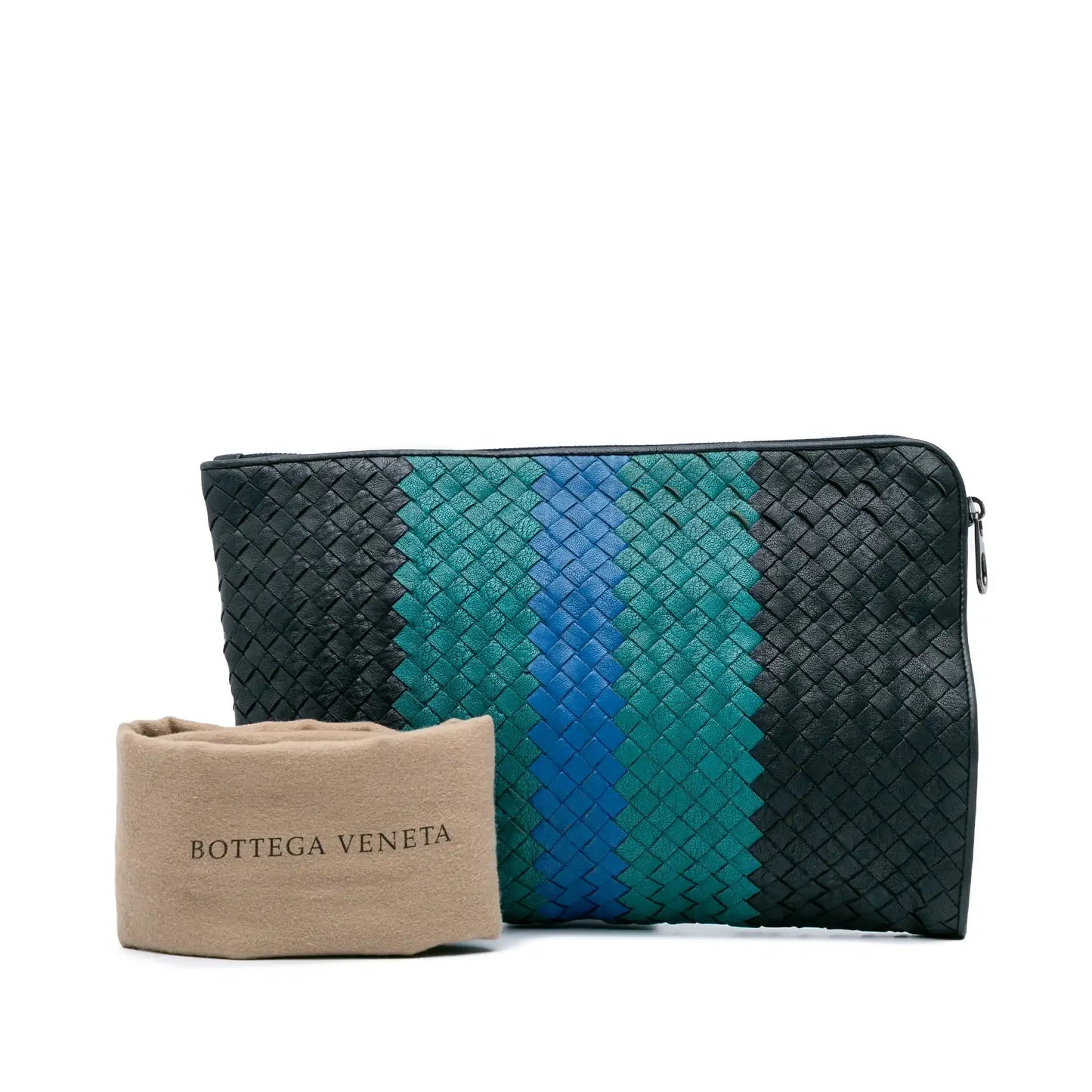 Bottega Veneta Tricolor Nappa Intrecciato Clutch