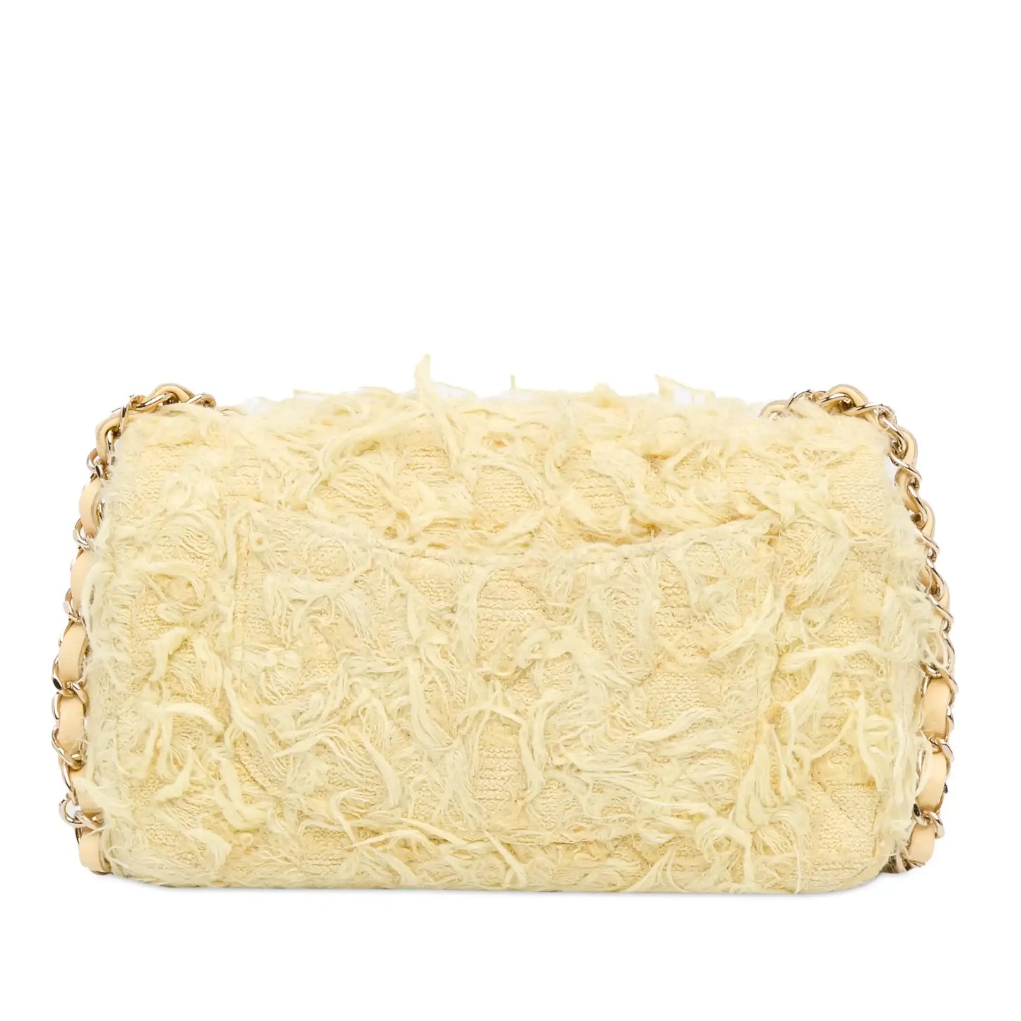Chanel Mini Rectangular Classic Tweed Fringed Single Flap
