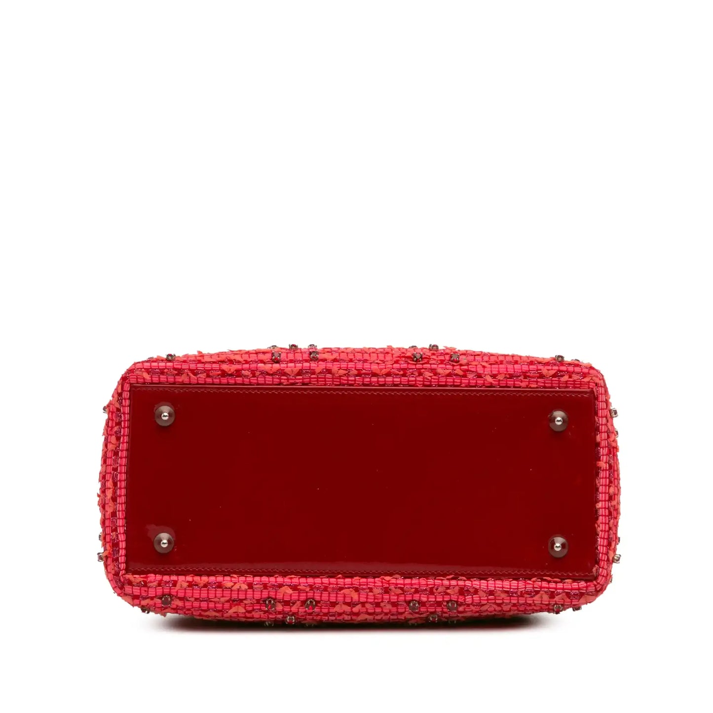 Dior Medium Tweed Fringe Rhinestone Lady