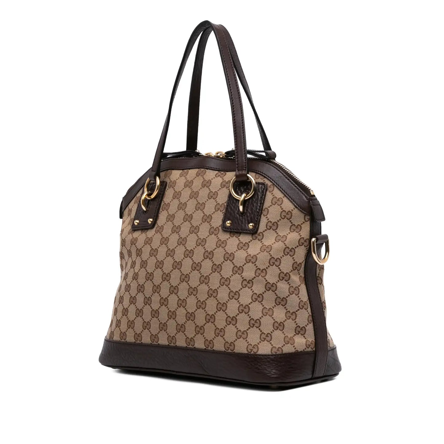 Gucci Medium GG Canvas Charm Dome Satchel