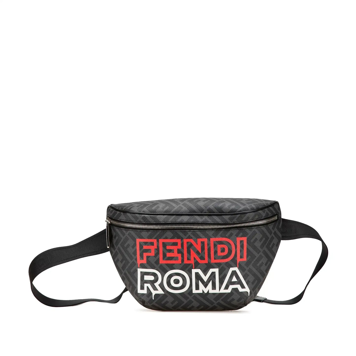 Fendi Zucca Coated Canvas Logo Belt Bag