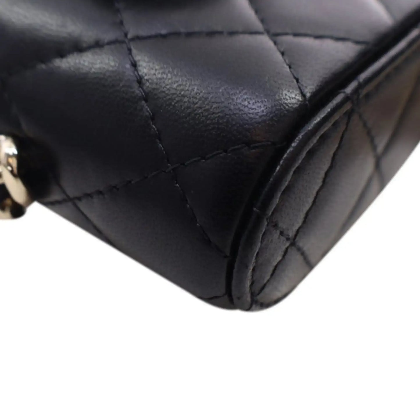 Chanel Mini Quilted Lambskin Resin Elegant Chain Tubular Vanity Case
