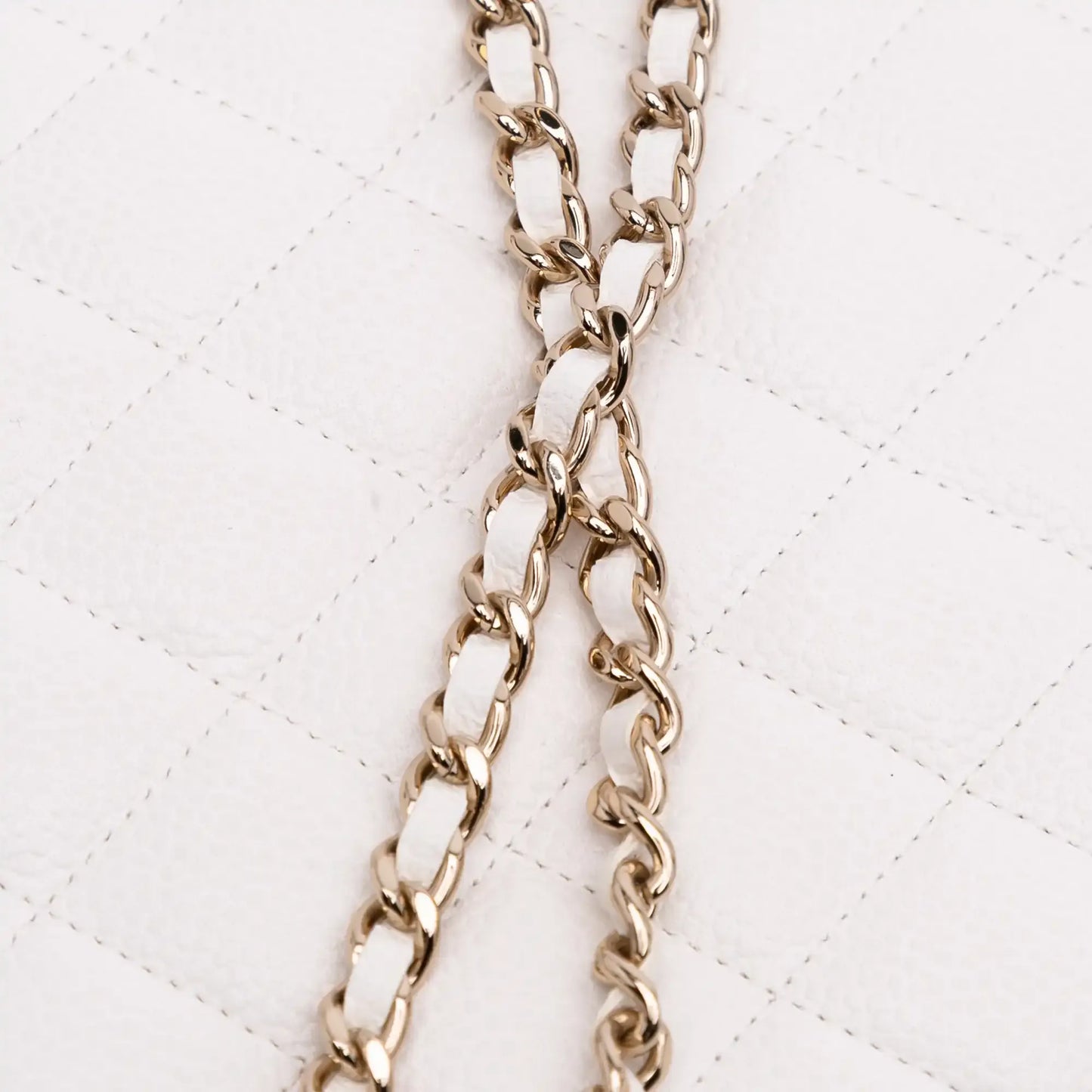 Chanel Mini Quilted Caviar Cut Out Evening Tote