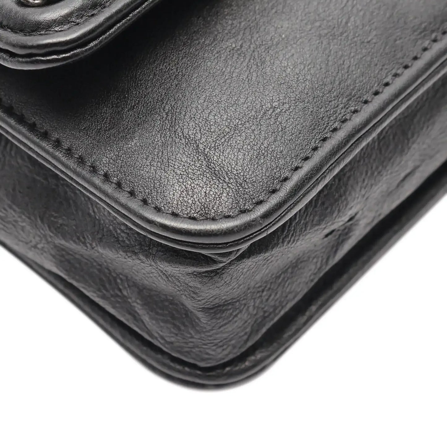 Chanel Quilted Calfskin Chain Around Boy Wallet On Chain