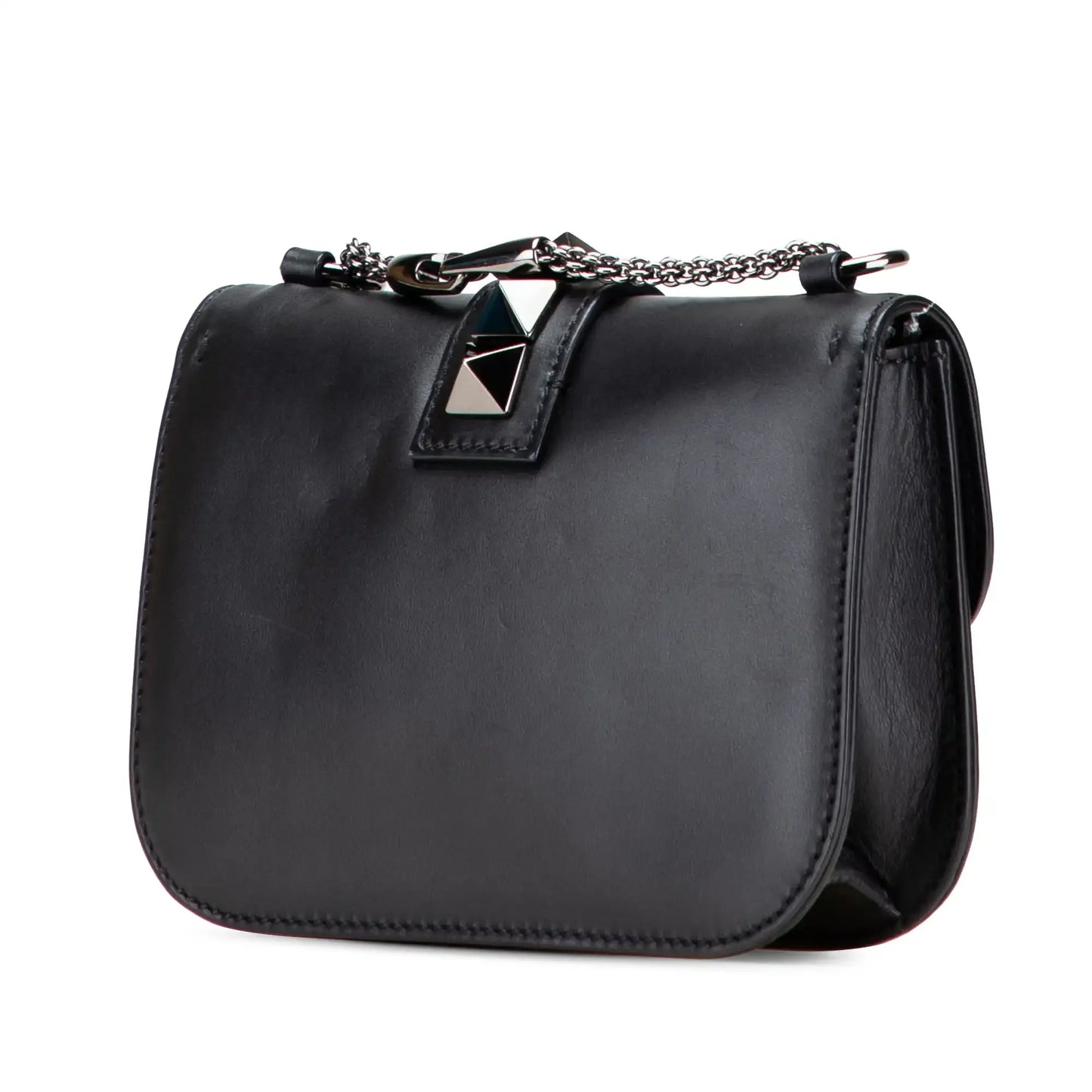 Valentino Small Leather Rockstud Glam Lock Crossbody