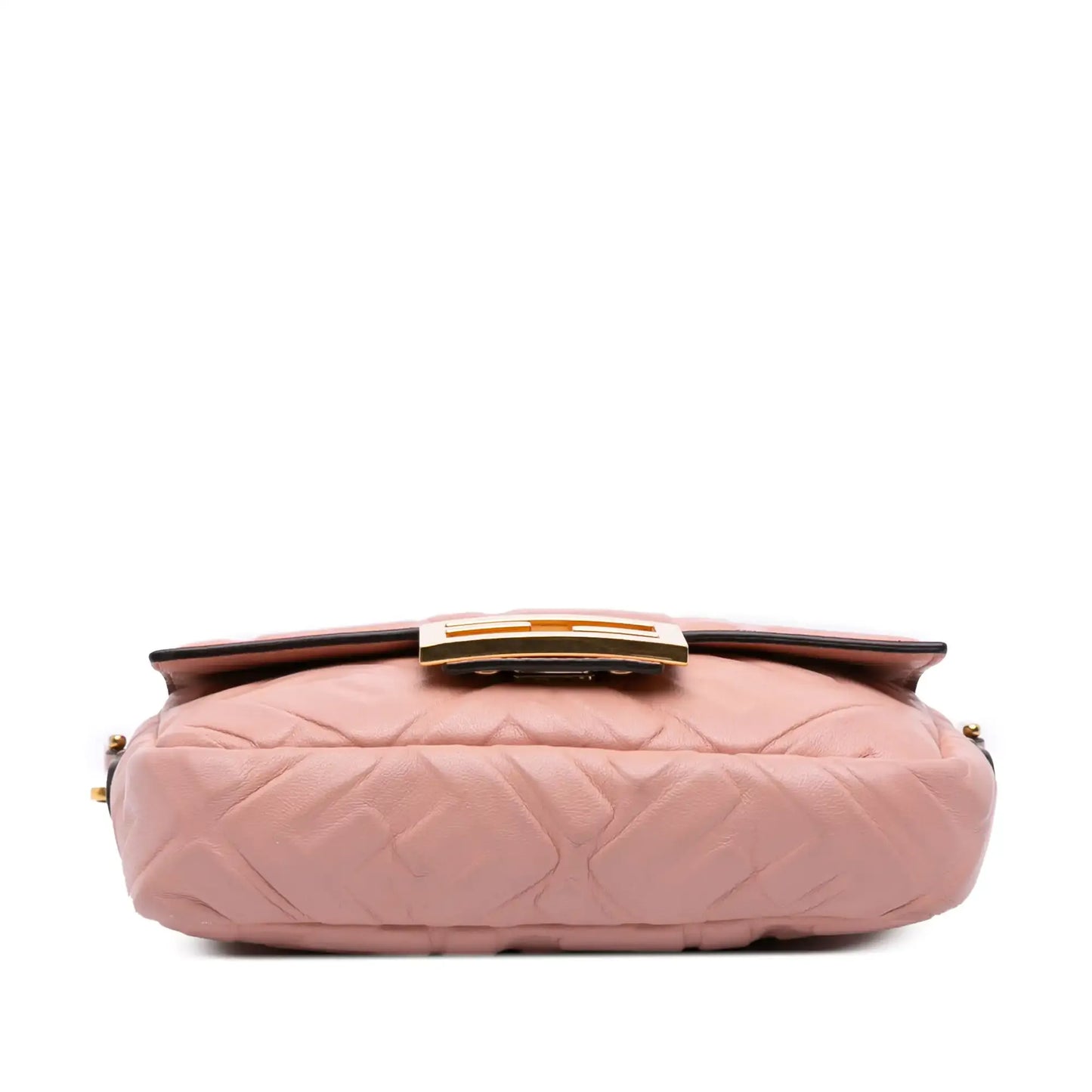 Fendi Mini Zucca Embossed Leather Baguette Satchel