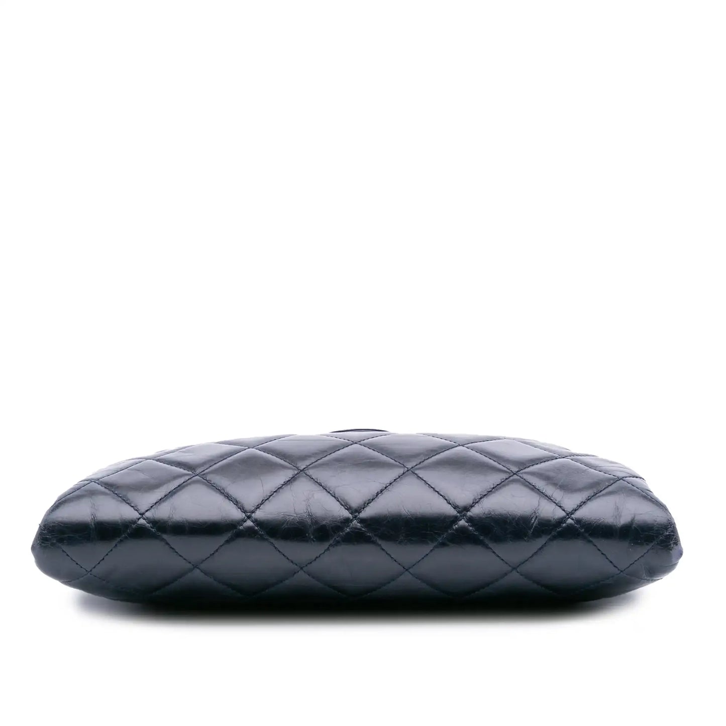 Chanel Quilted Glazed Calfskin Coco Pleats Clutch With Chain