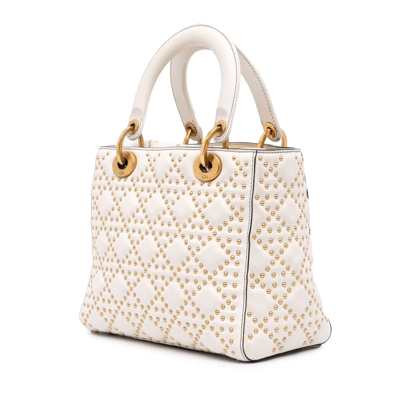 Dior Medium Calfskin Cannage Studded Supple Lady