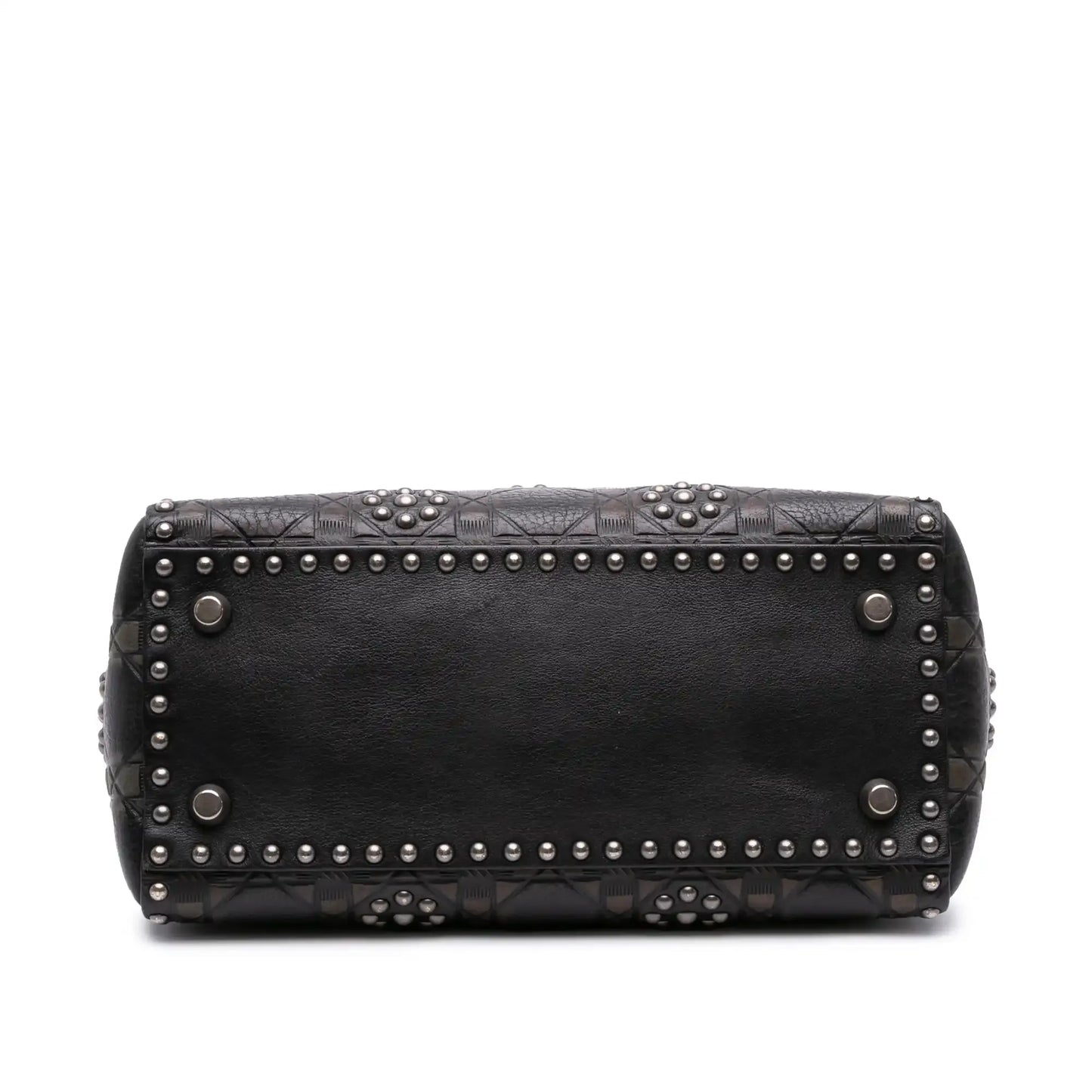 Dior Medium Calfskin Cannage Embossed Flower Studded Supple Lady