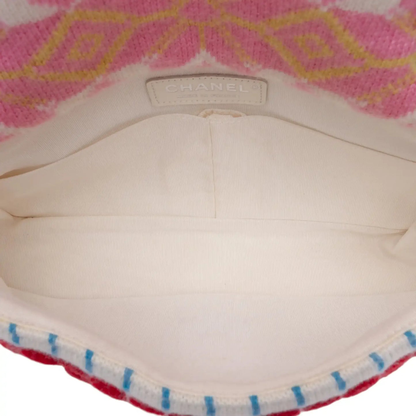 Chanel Medium Classic Multicolor Cashmere Knit Single Flap