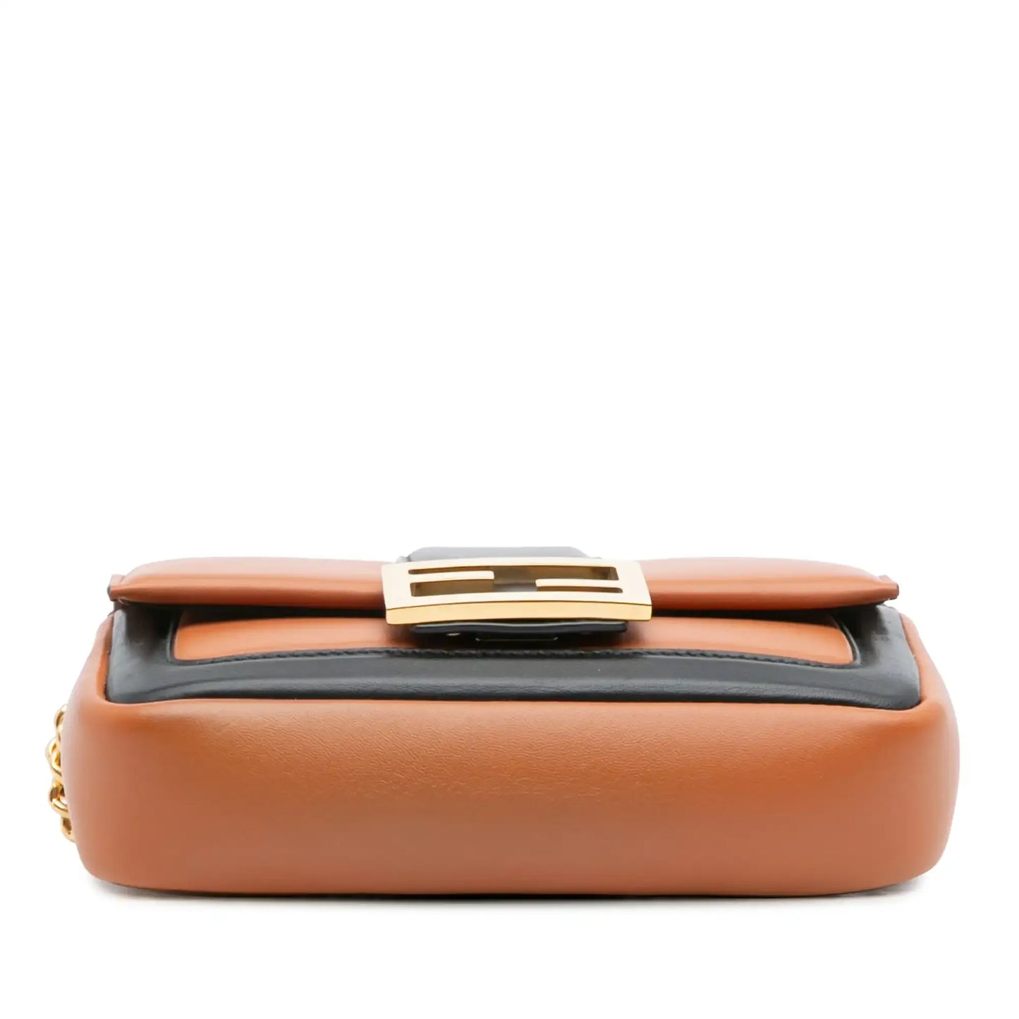 Fendi Mini Bicolor Nappa Apolo Chain Baguette Shoulder Bag