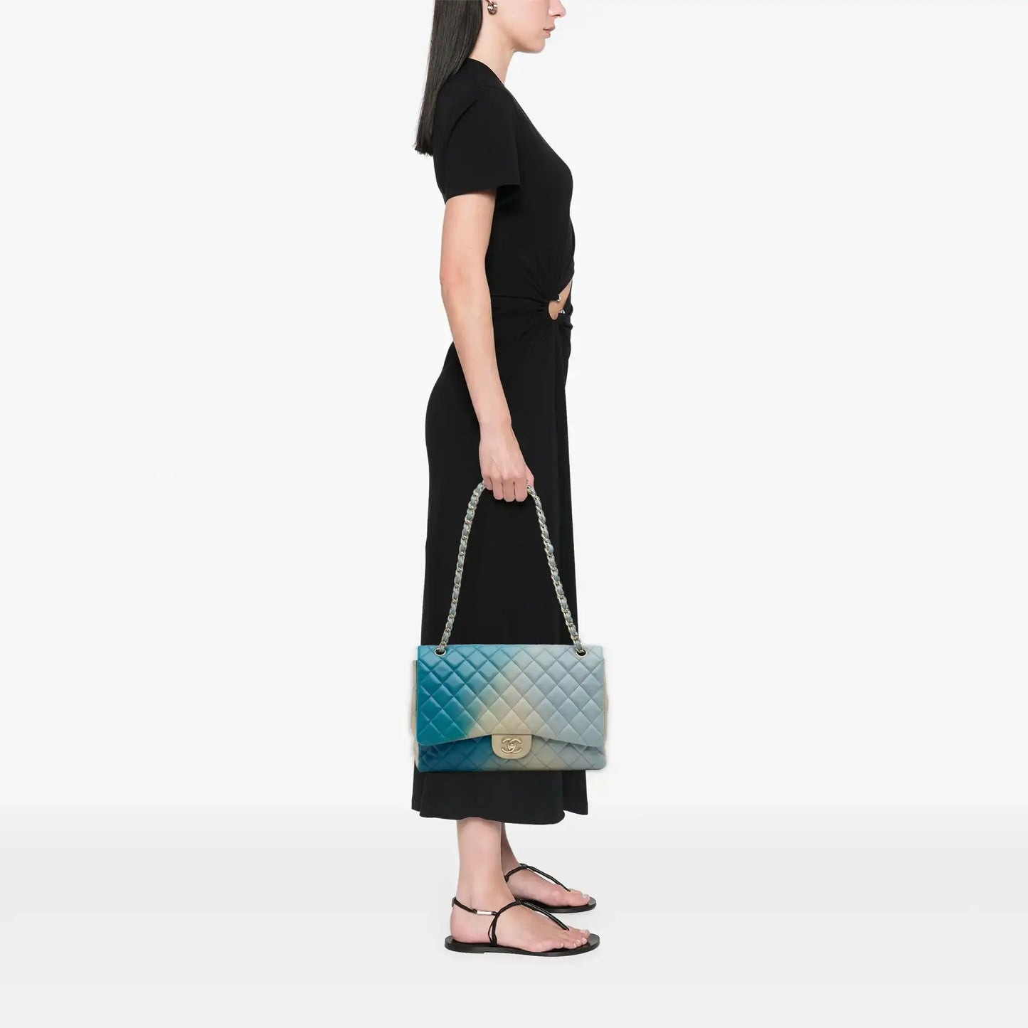 Chanel Maxi Classic Lambskin Degrade Single Flap