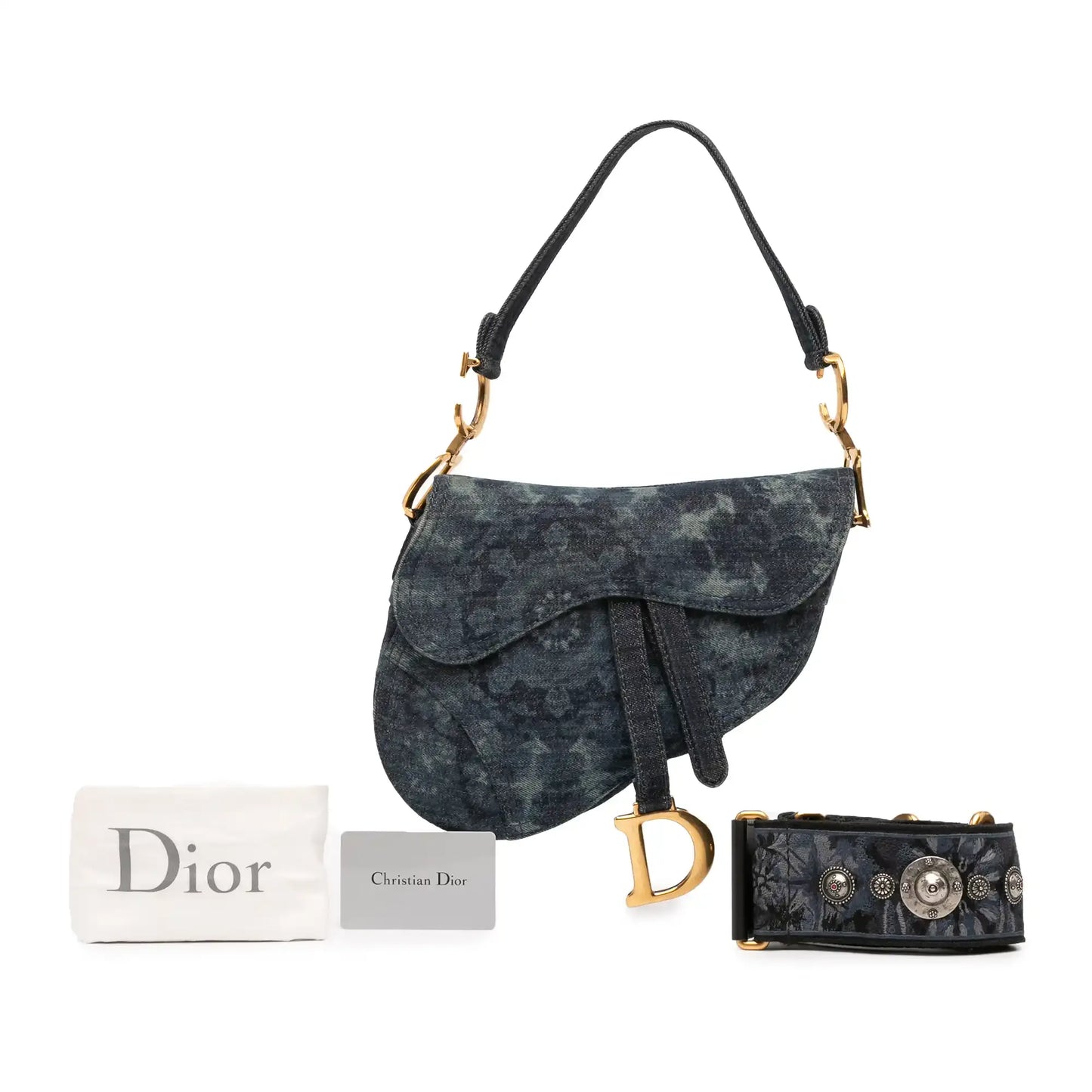 Dior Denim Tie Dye Saddle Bag