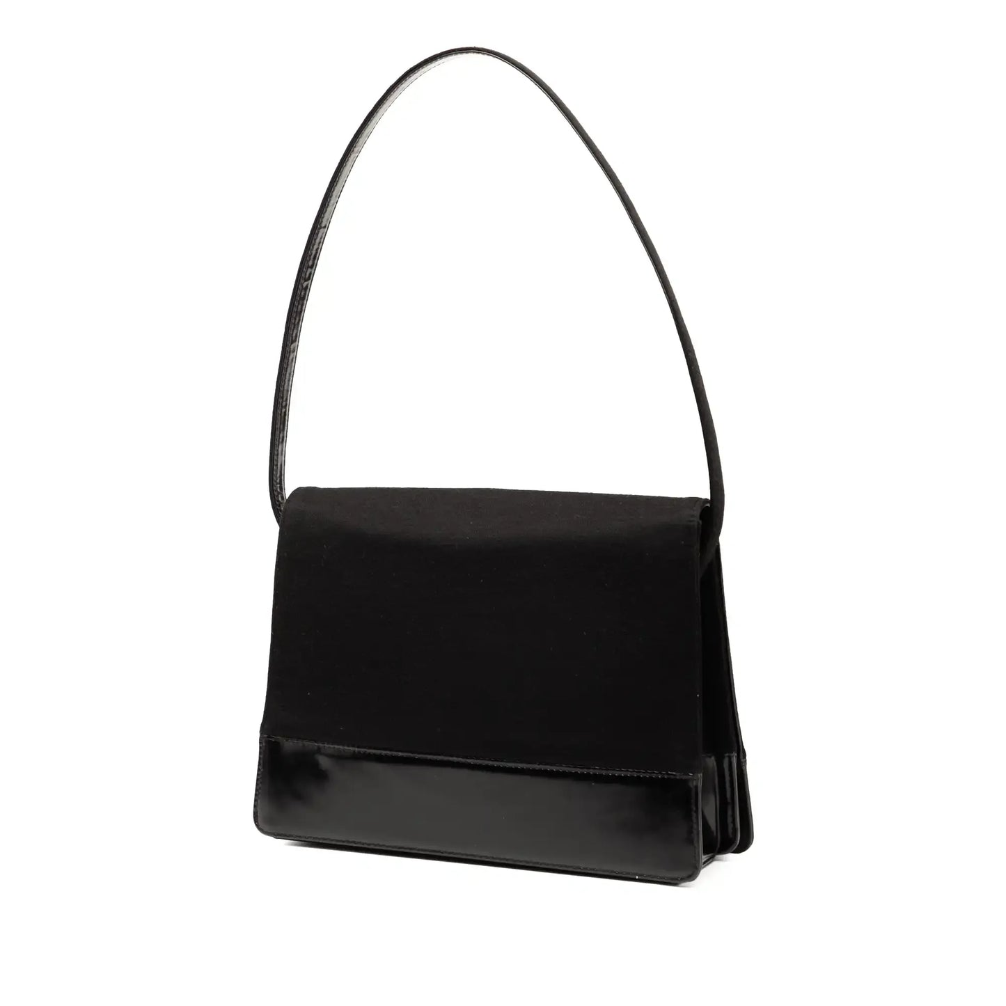 Chanel CC Jersey and Patent Shoulder Bag