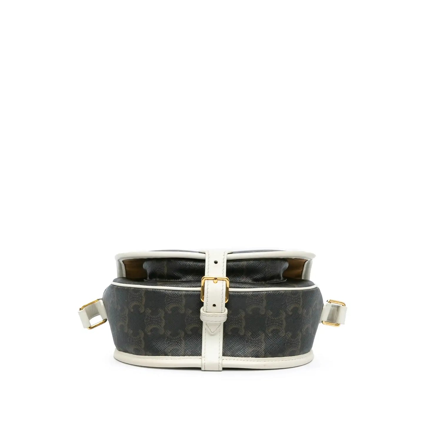 Celine Medium Triomphe Coated Canvas Folco Crossbody