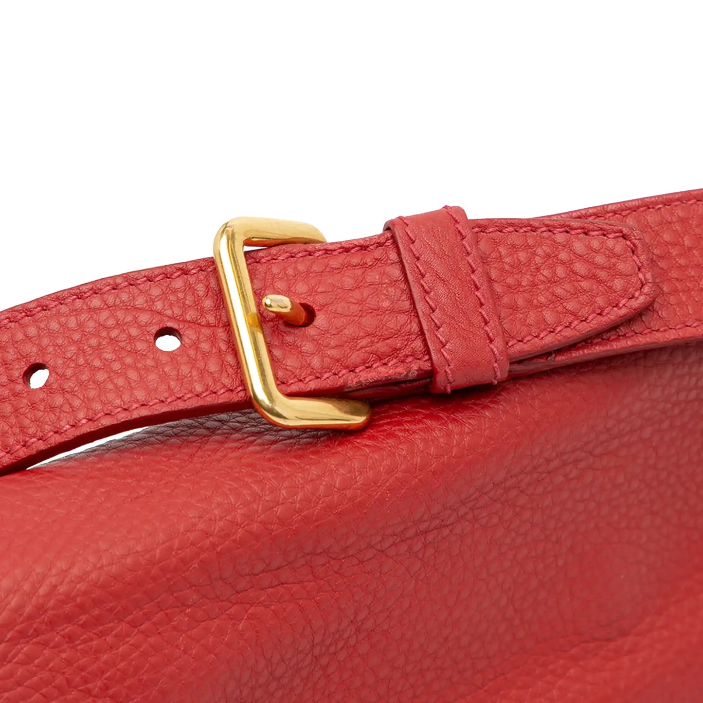 Prada Vitello Daino Double Buckle Messenger Bag