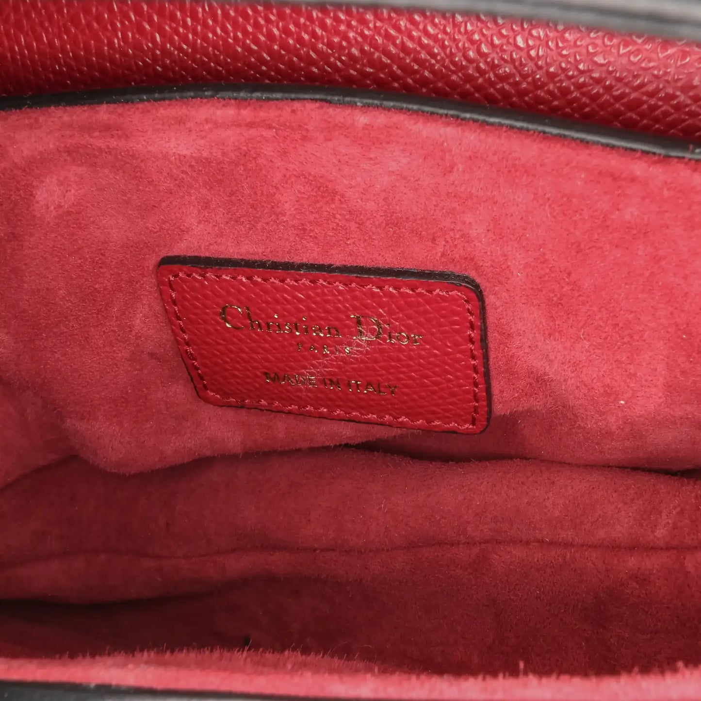 Dior Mini Grained Calfskin Saddle Bag