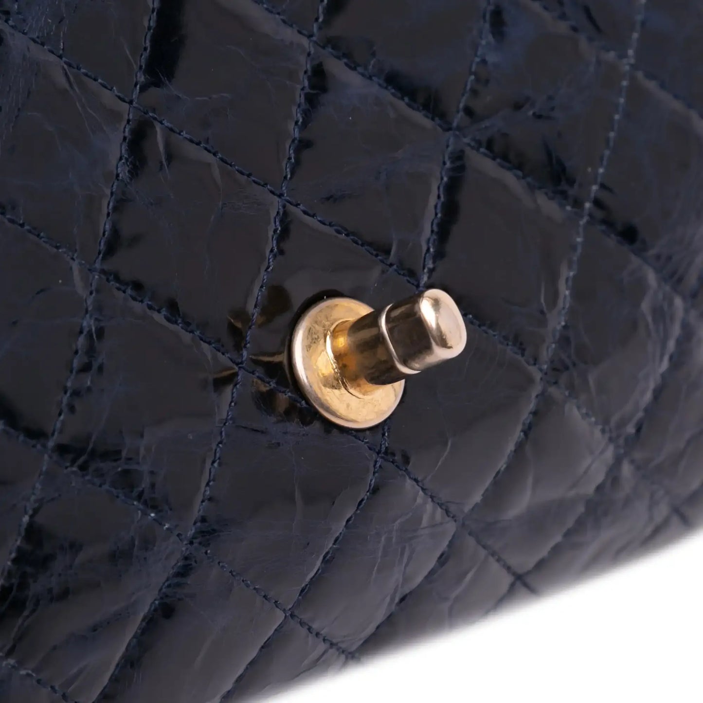 Chanel CC Crackled Glazed Calfskin Accordion Flap