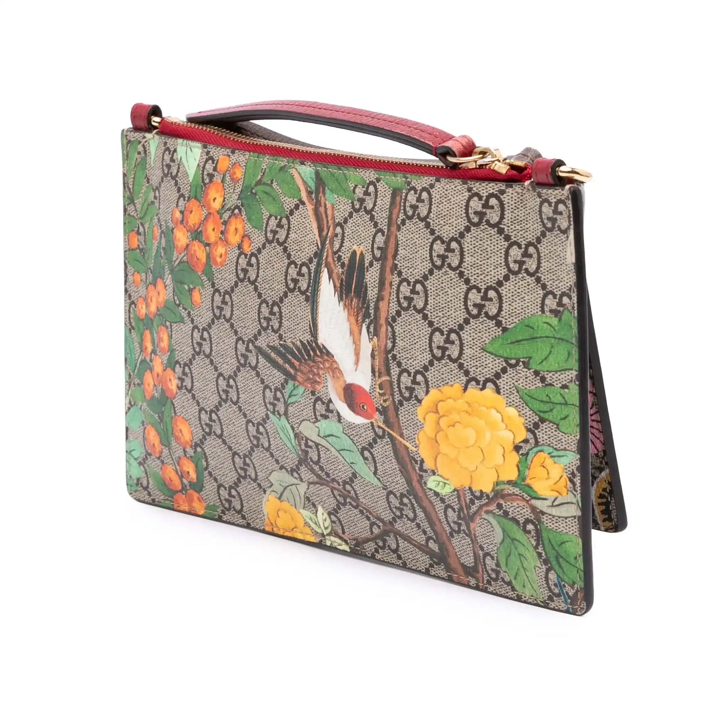 Gucci GG Supreme Bengal Double Zip Pochette