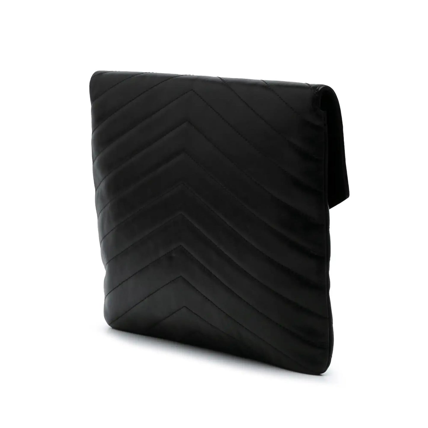 Chanel Paris Hamburg Chevron Lambskin Clutch