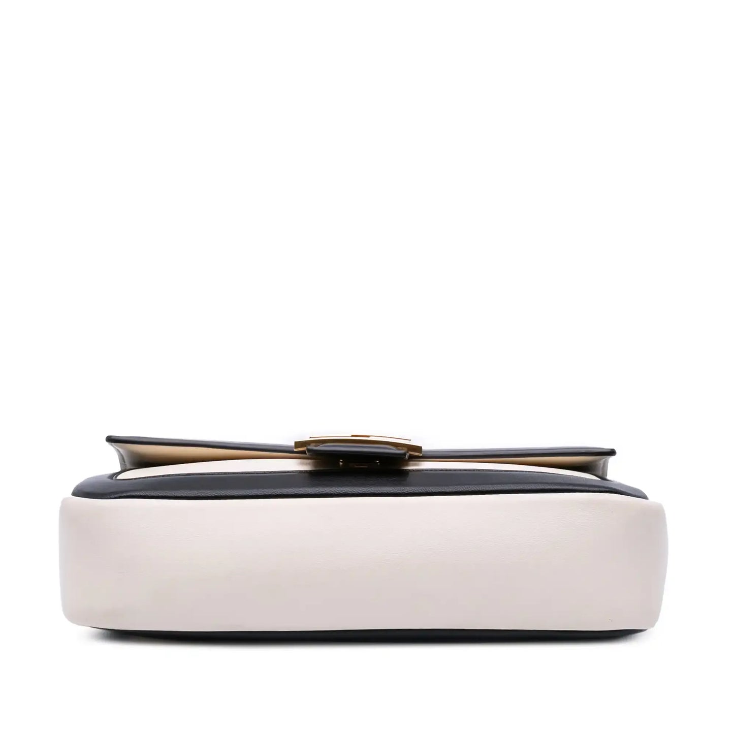 Fendi Bicolor Leather Chain Midi Baguette
