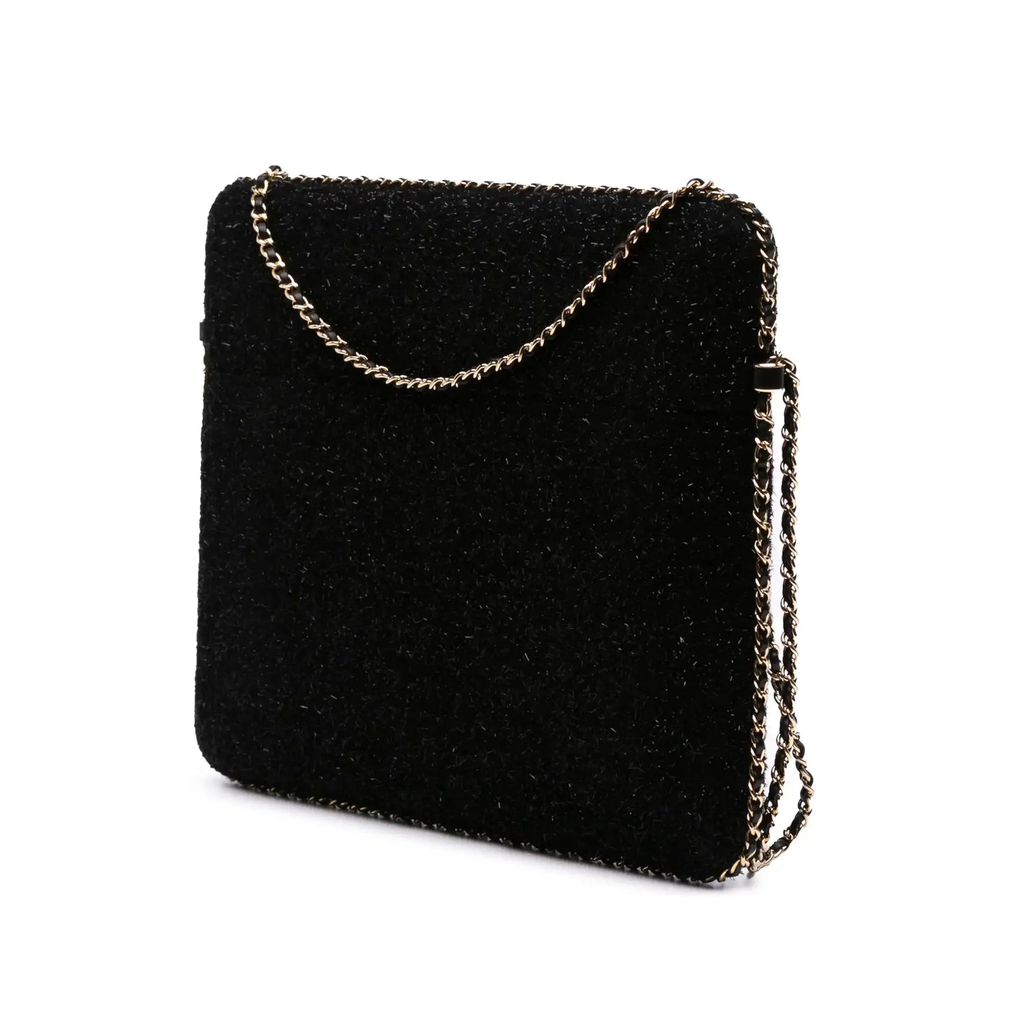 Chanel Tweed Chain Around Tablet Holder
