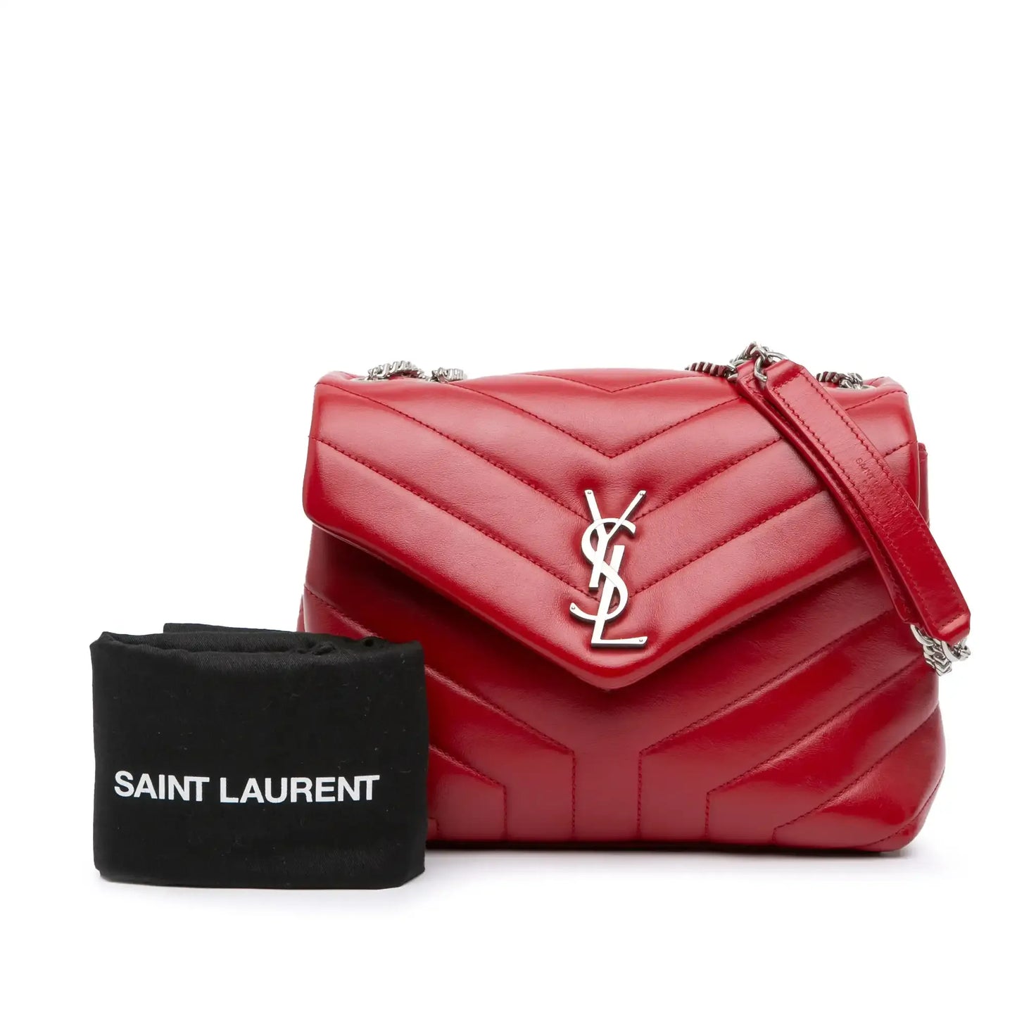 Saint Laurent Small Leather Monogram Loulou Crossbody