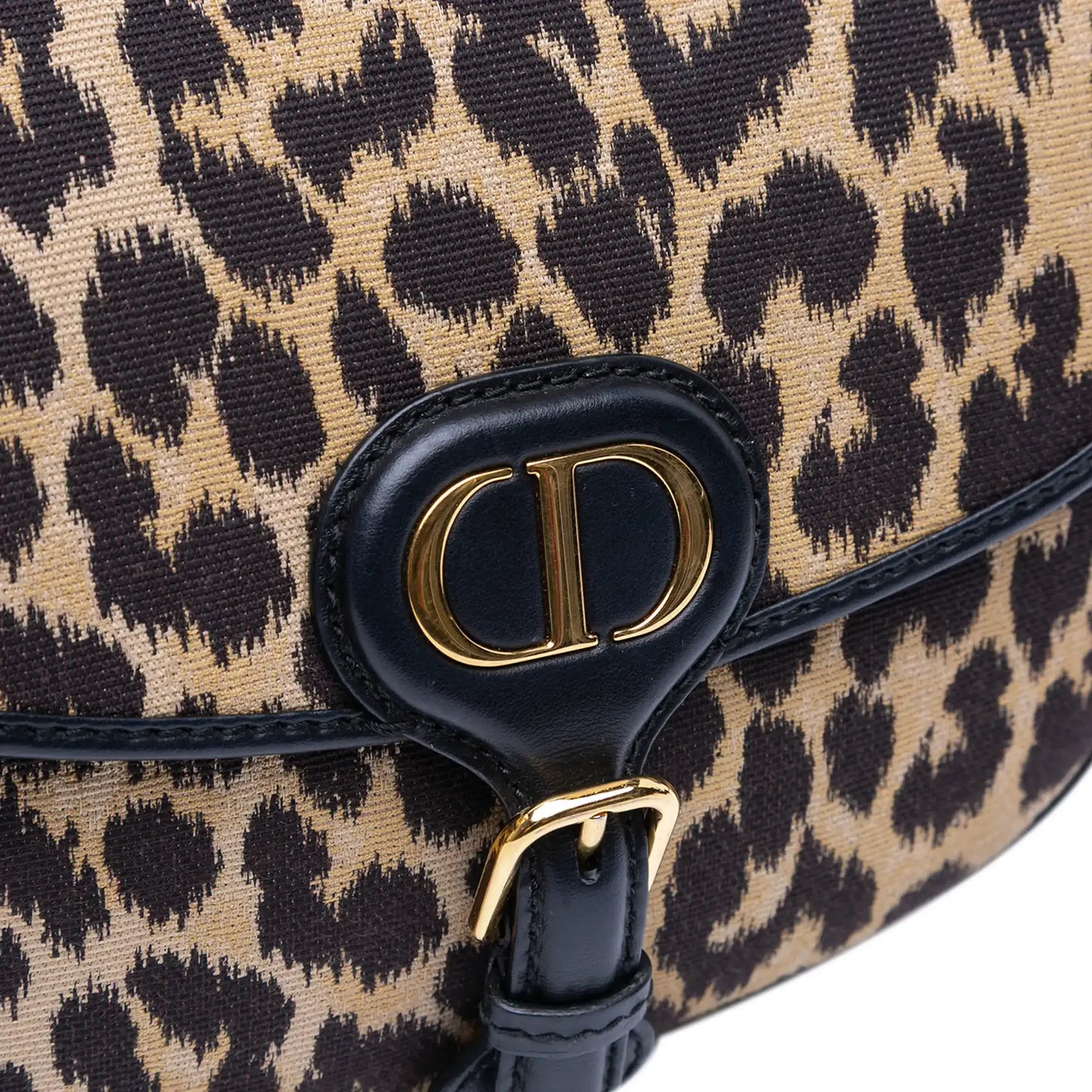 Dior Mizza Medium Embroidered Canvas Leopard Bobby Crossbody