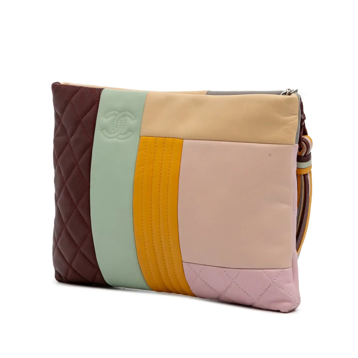 Chanel Medium Lambskin Colorblock Patchwork O Case