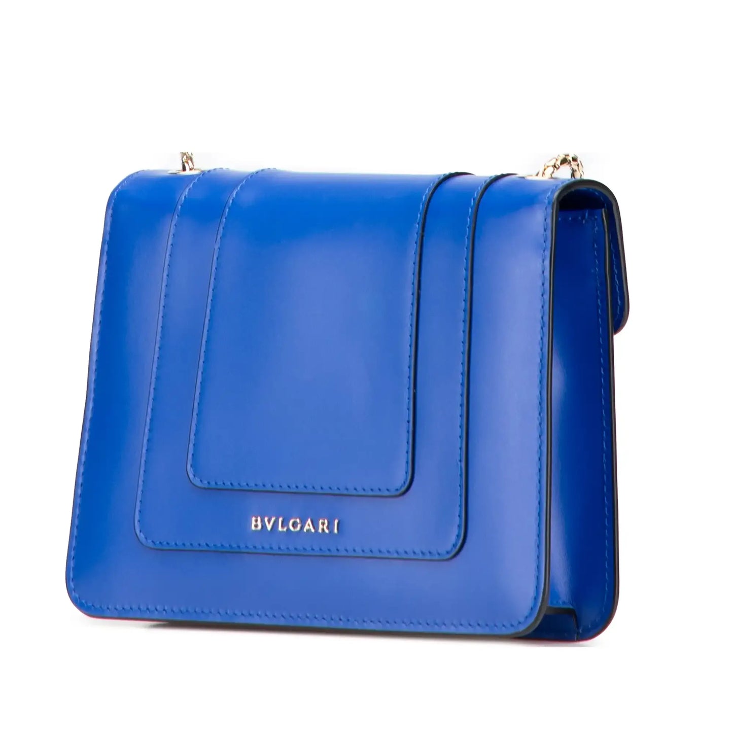 Bvlgari Small Leather Square Serpenti Forever Chain Crossbody