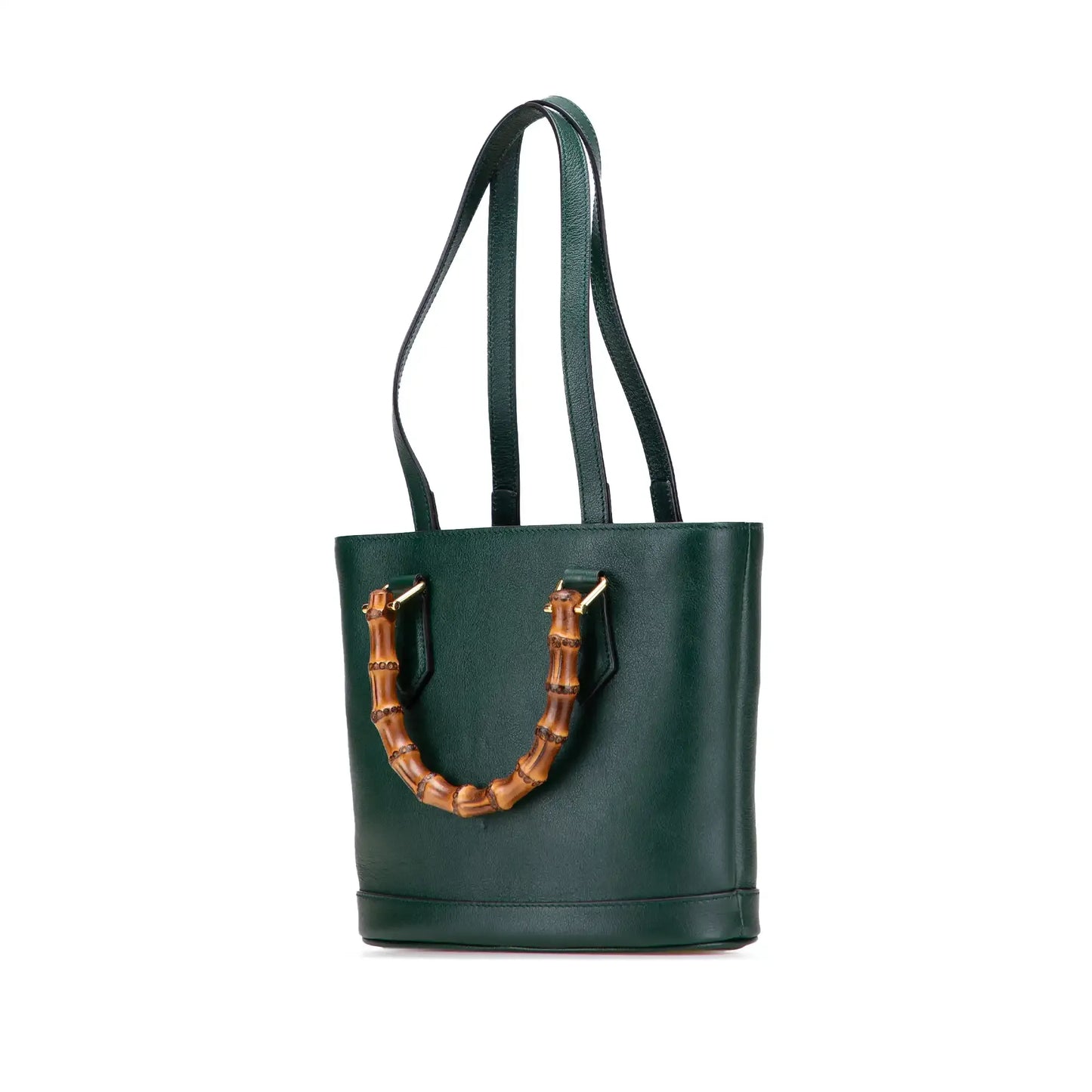 Gucci Small Calfskin Bamboo Diana Convertible Bucket Bag