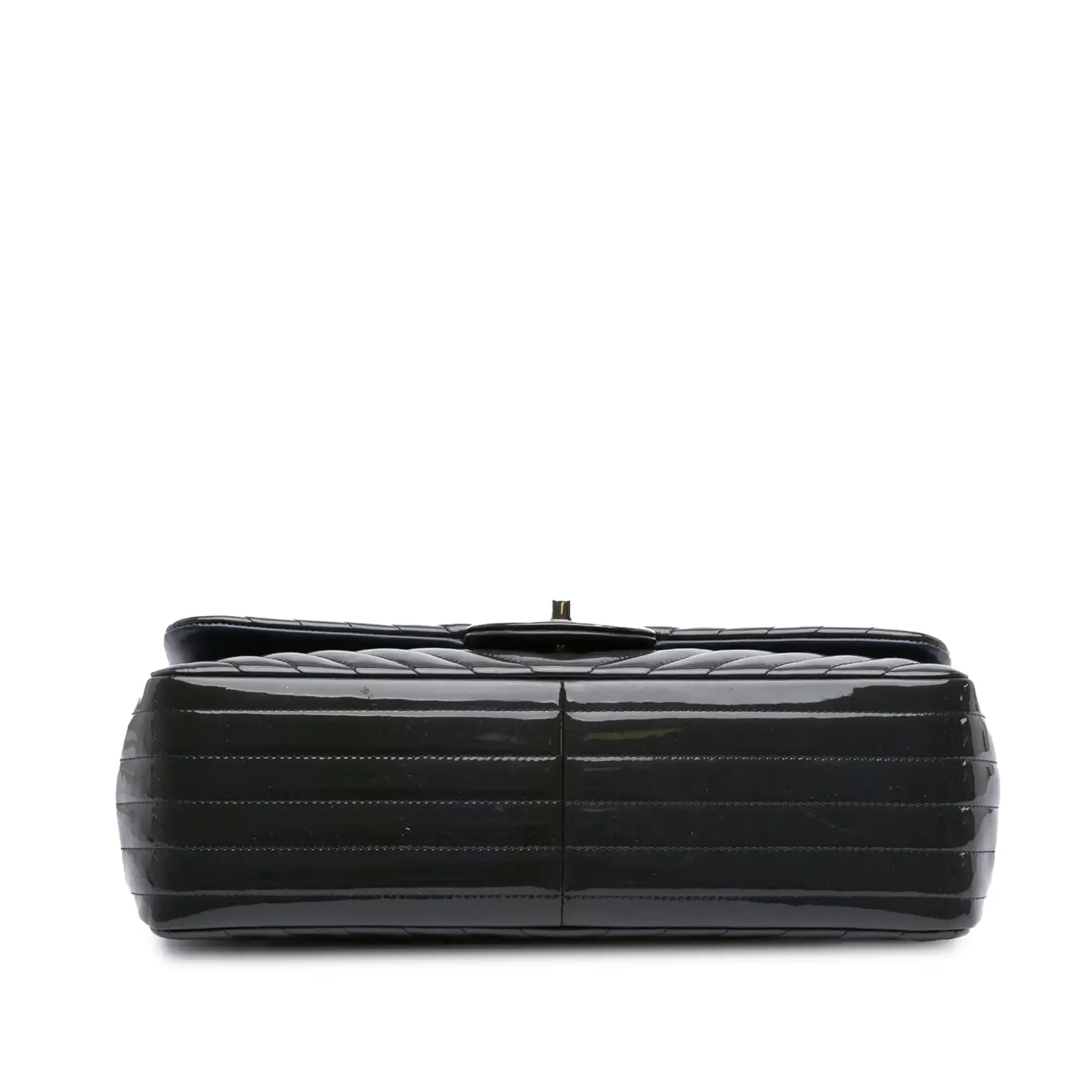 Chanel Jumbo Classic Chevron Patent Double Flap