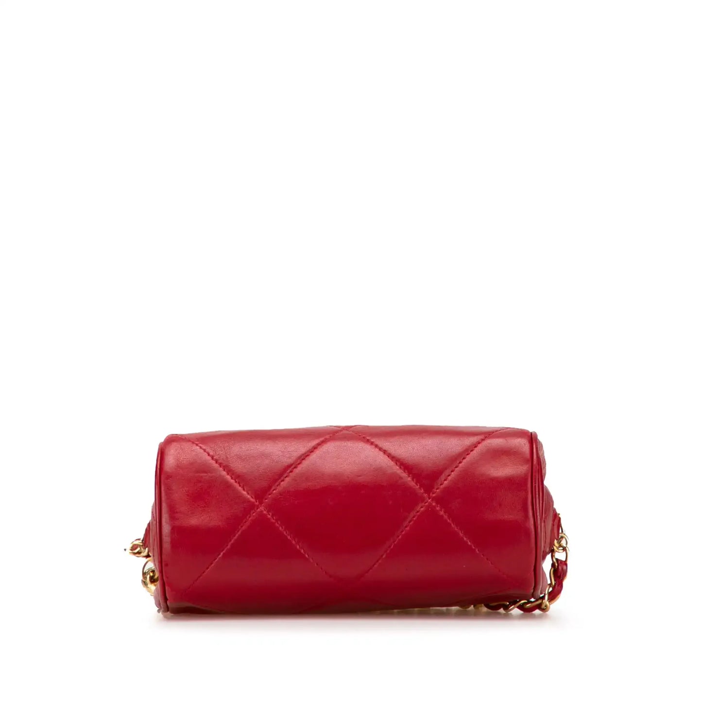 Chanel Mini Quilted Lambskin Tassel Barrel Crossbody