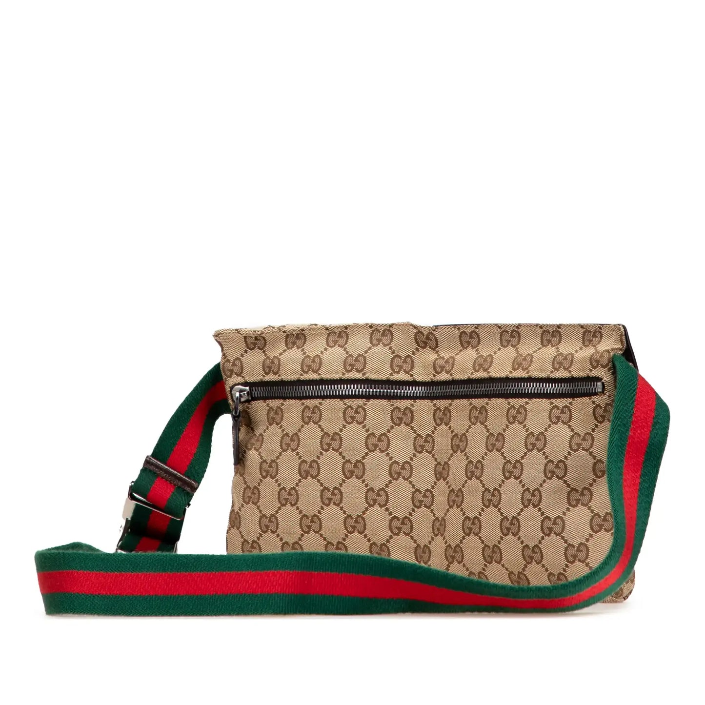 Gucci GG Canvas Web Double Pocket Belt Bag