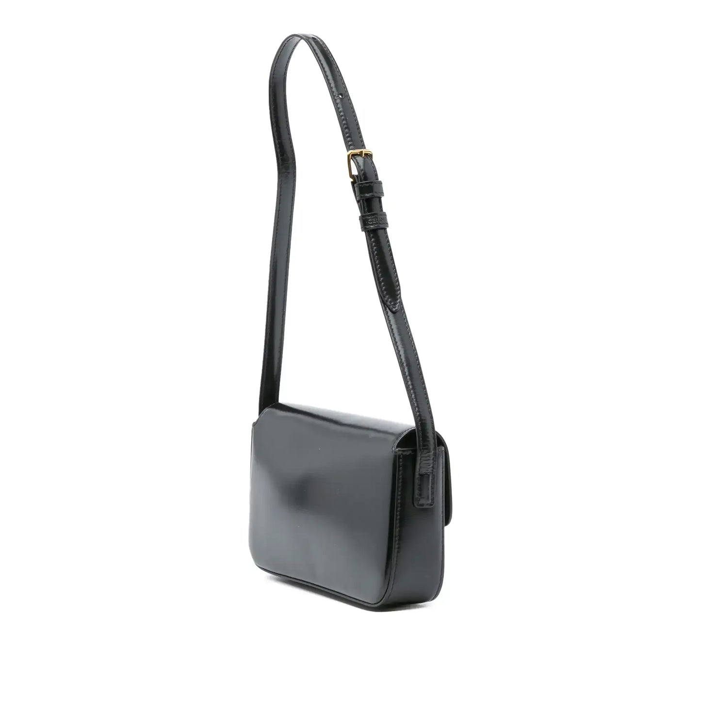 Celine Shiny Calfskin Claude Shoulder Bag