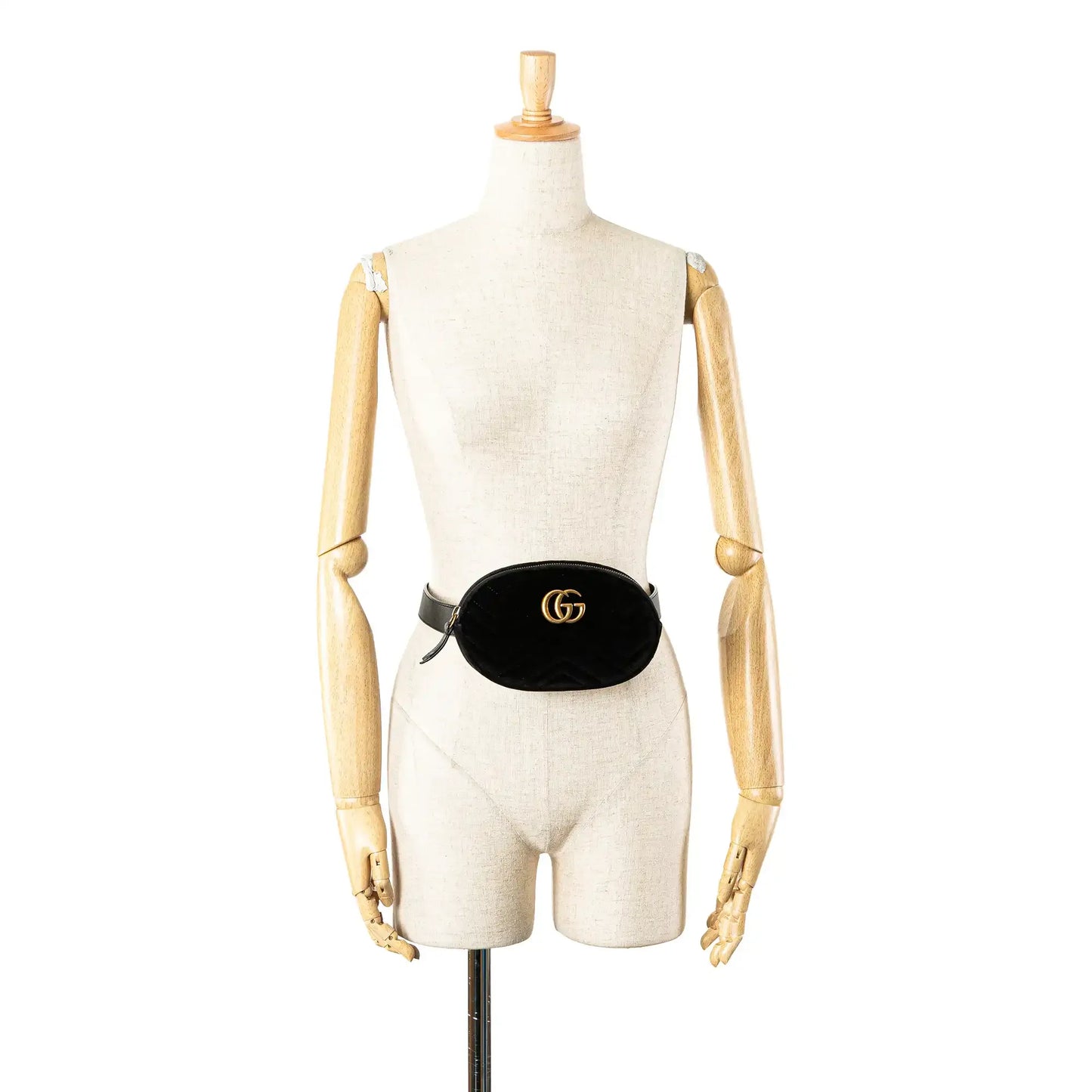Gucci GG Marmont Matelasse Velvet Belt Bag