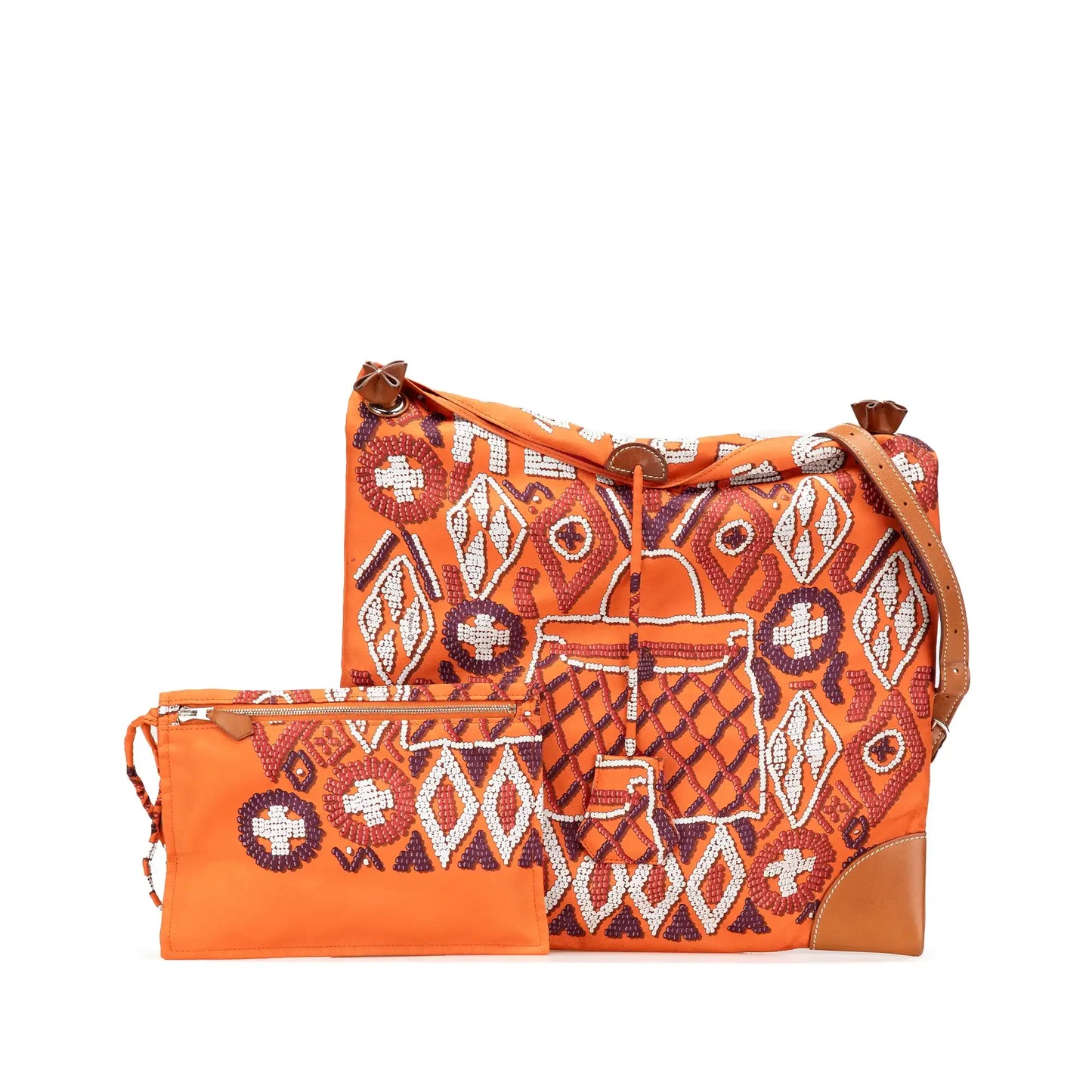 Hermès Silk and Barenia Kelly En Perles Silky City 33