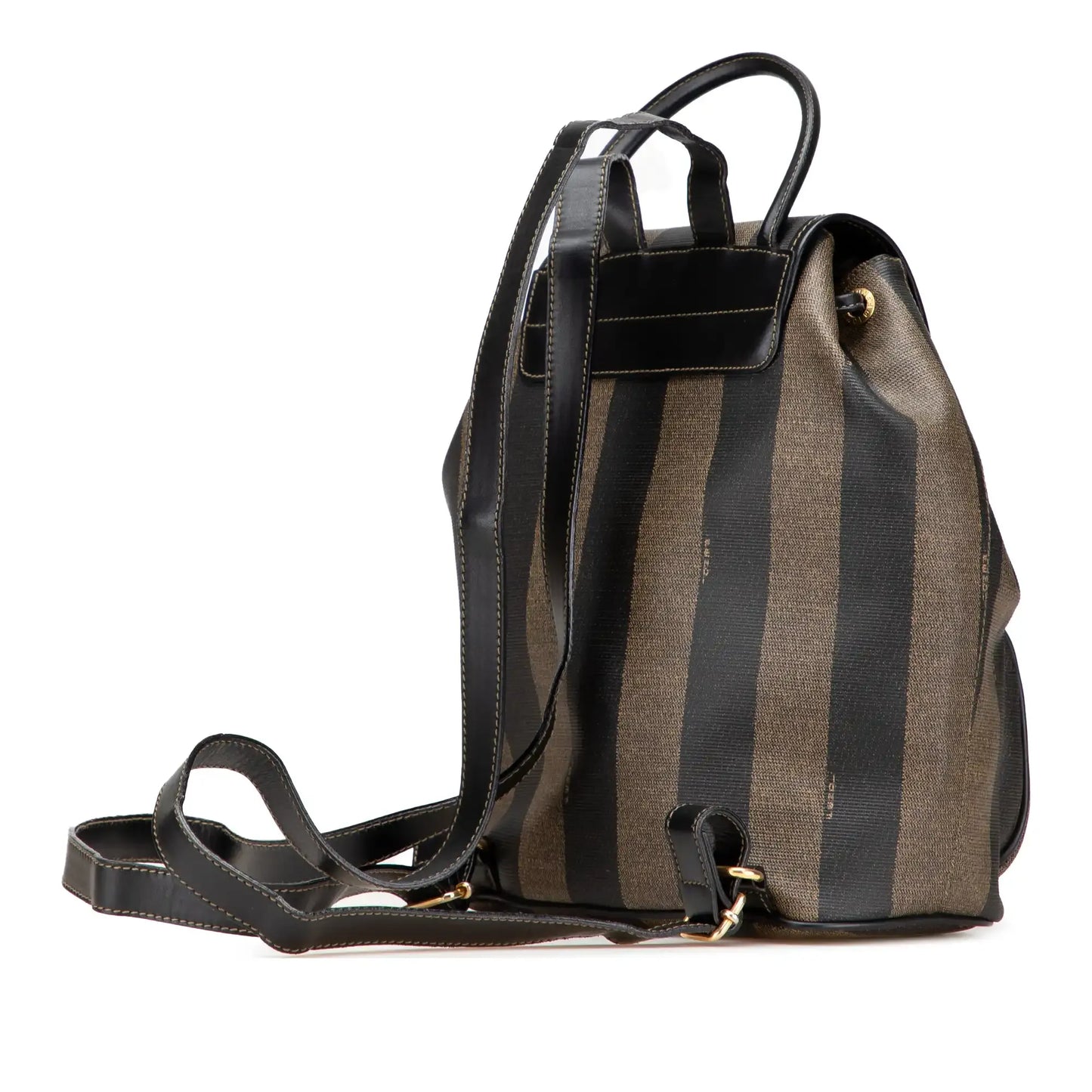 Fendi Pequin Coated Canvas Drawstring Backpack