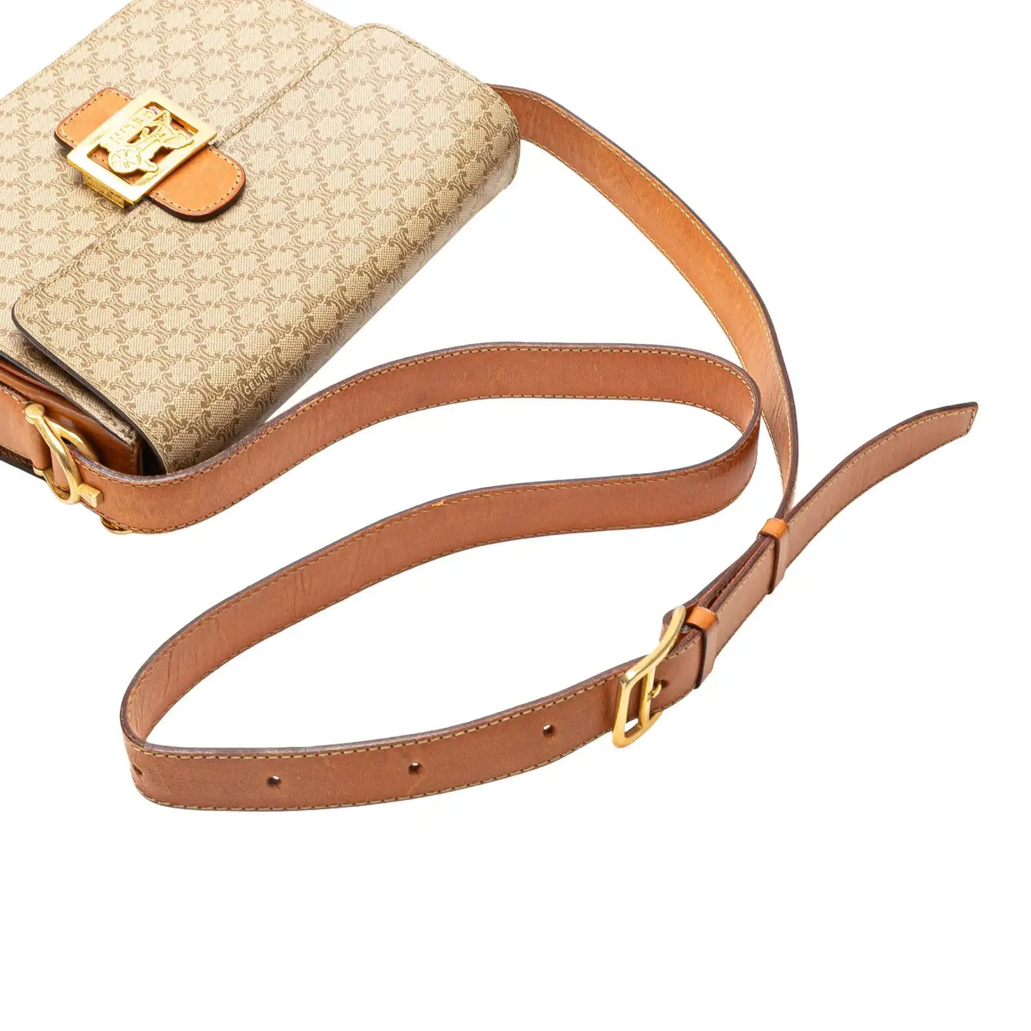 Celine Macadam Coated Canvas Horse Carriage Crossbody