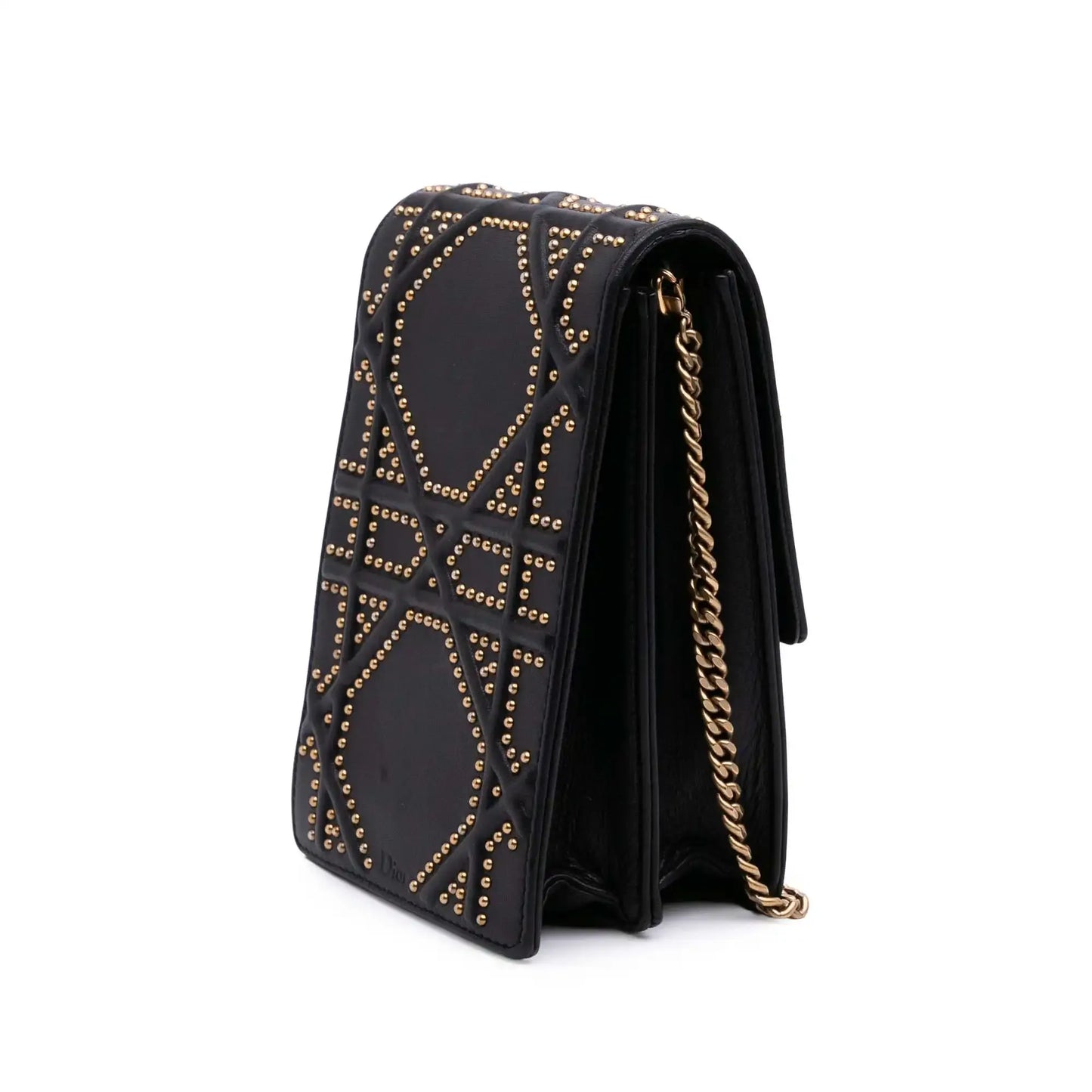 Dior Studded Leather Vertical Diorama Crossbody