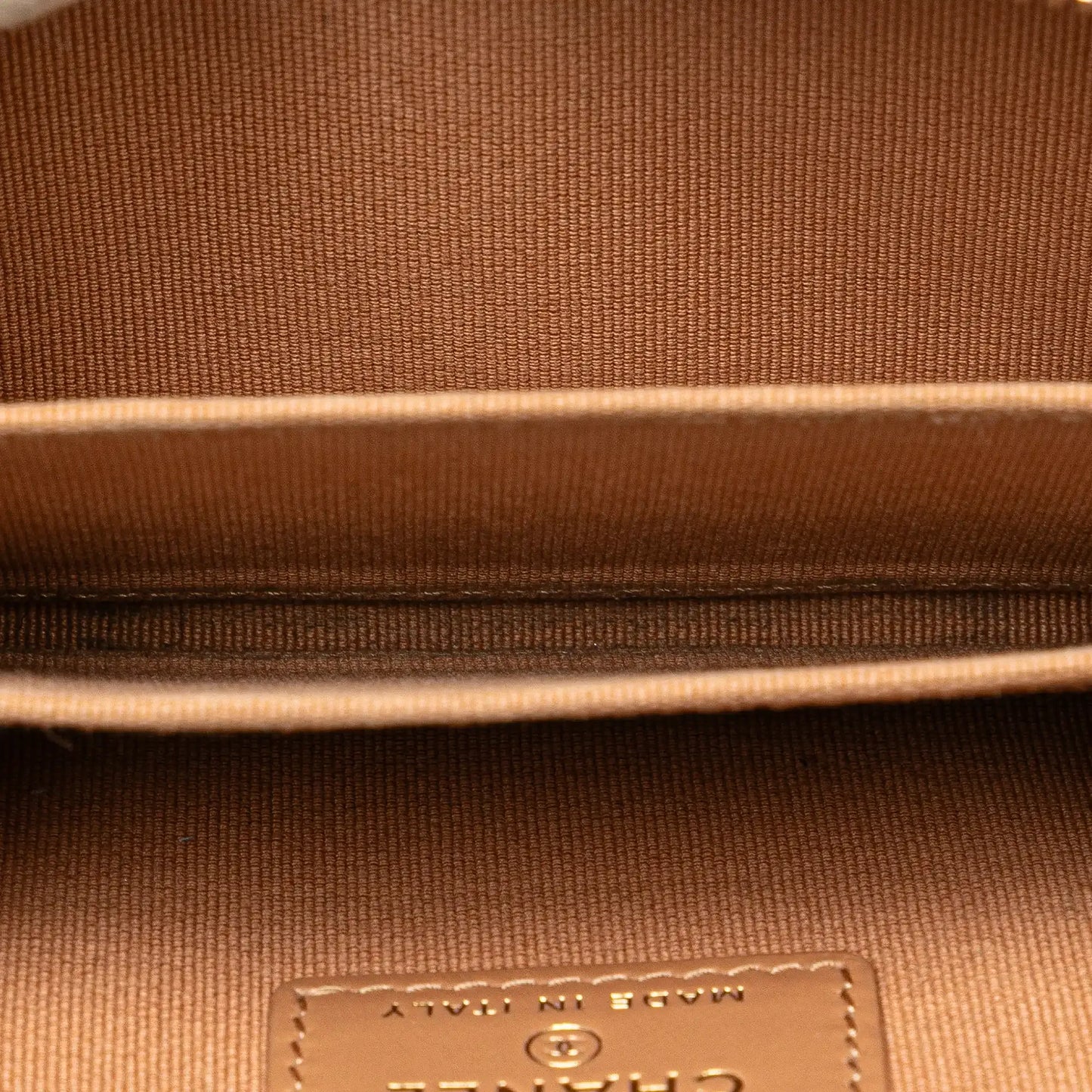 Chanel CC Quilted Caviar Zip Around Coin Purse