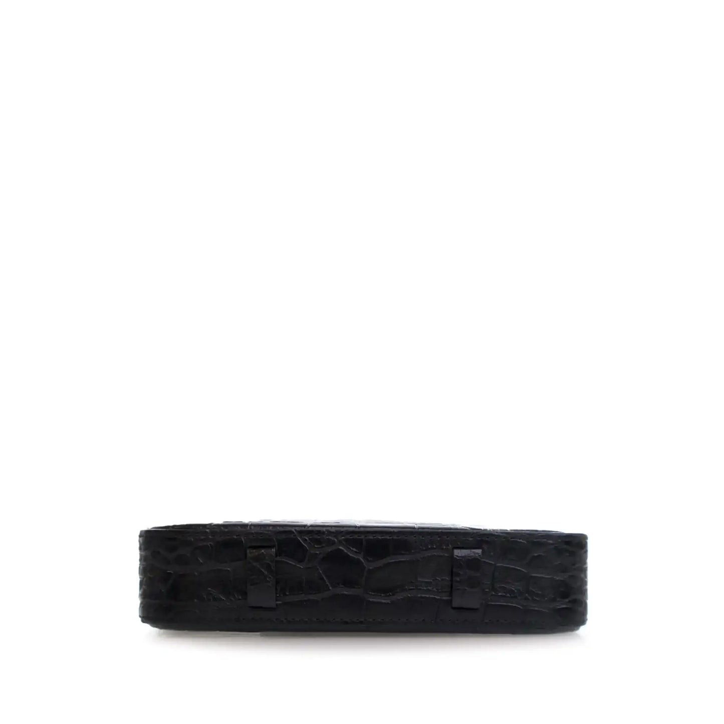 Celine Croc Embossed Leather Horizontal Phone Pouch Crossbody