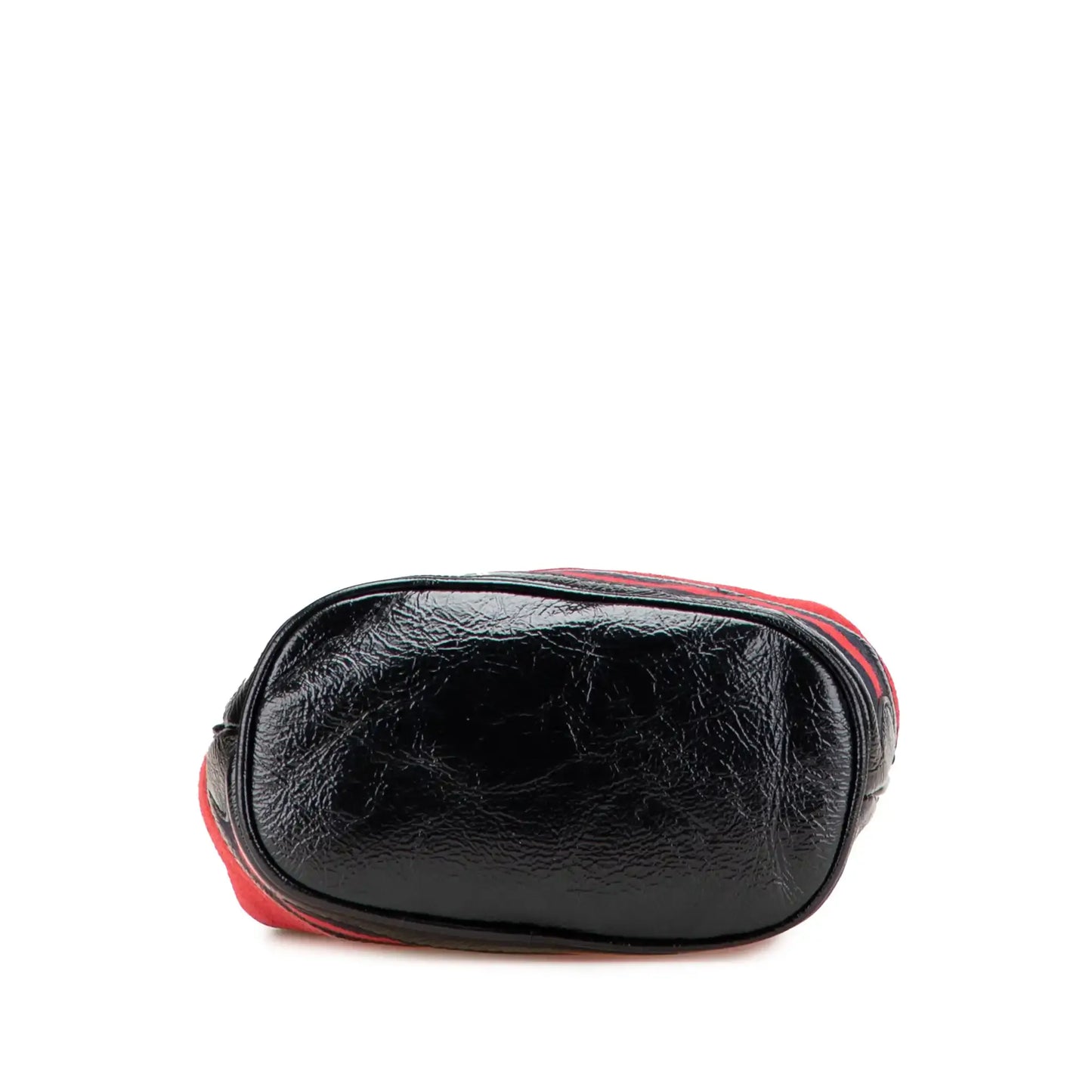 Gucci Mini Suede and Patent Web Ophidia Bucket Bag