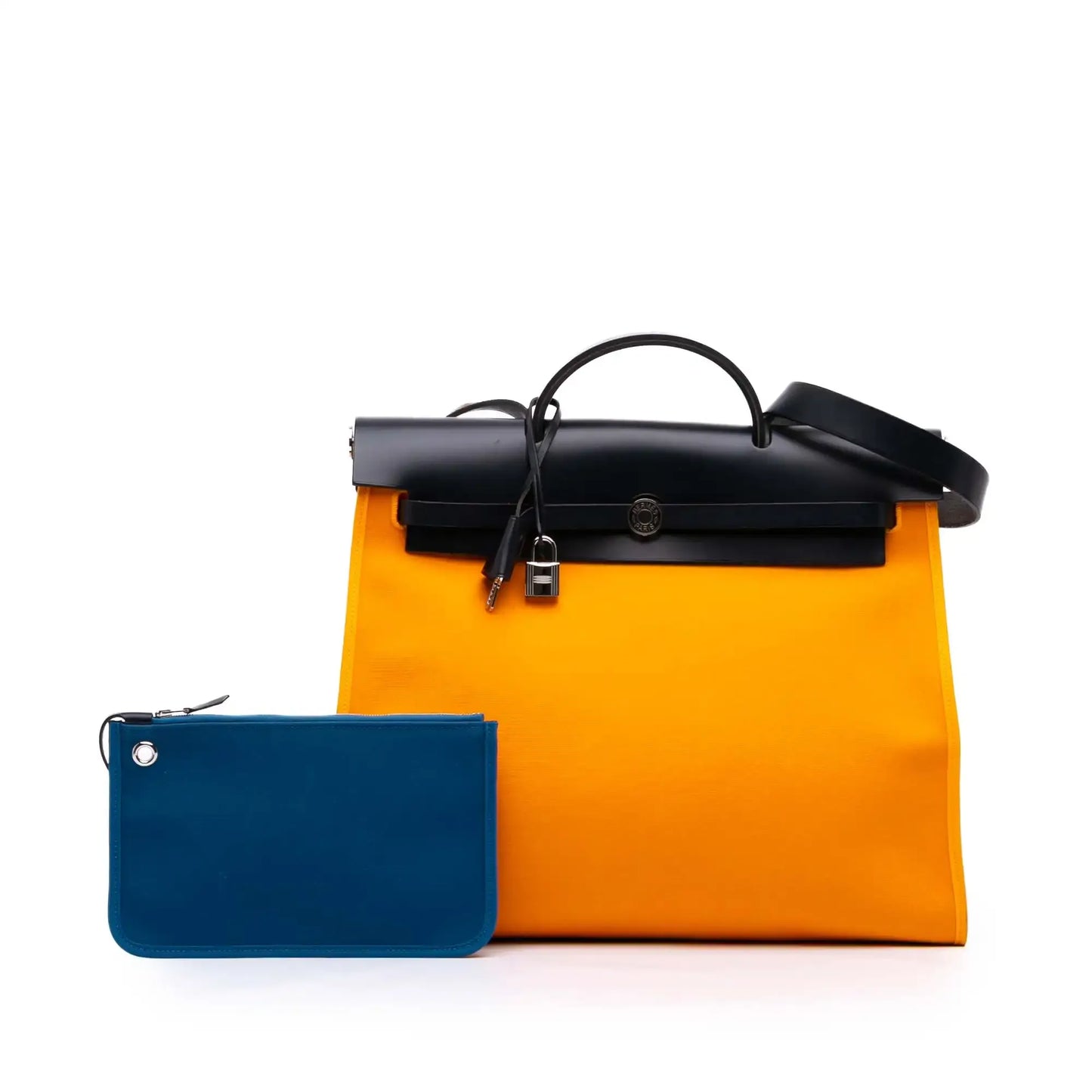 Hermès Bicolor Toile Herbag Zip Verso 39