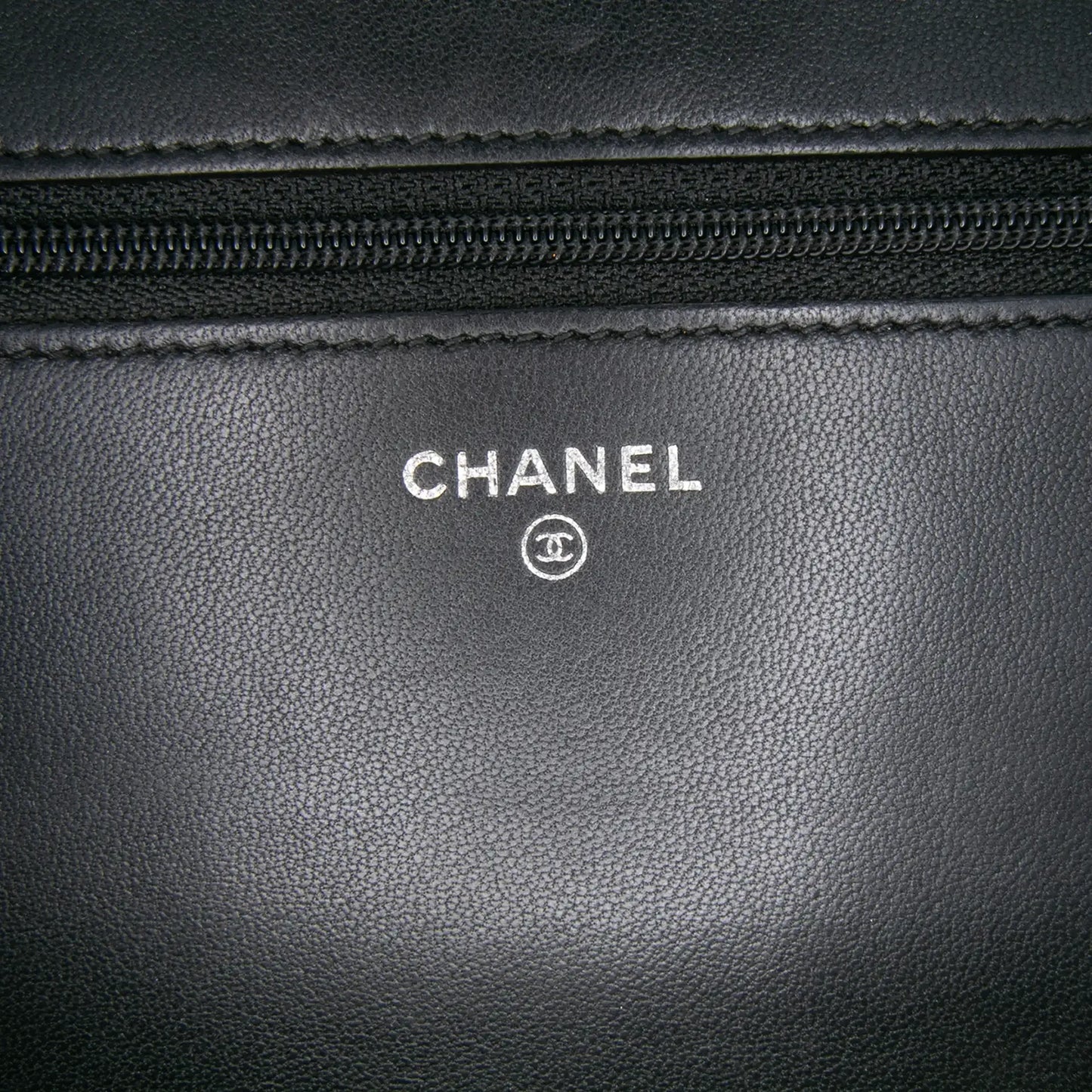 Chanel CC Embossed Lambskin Wallet on Chain