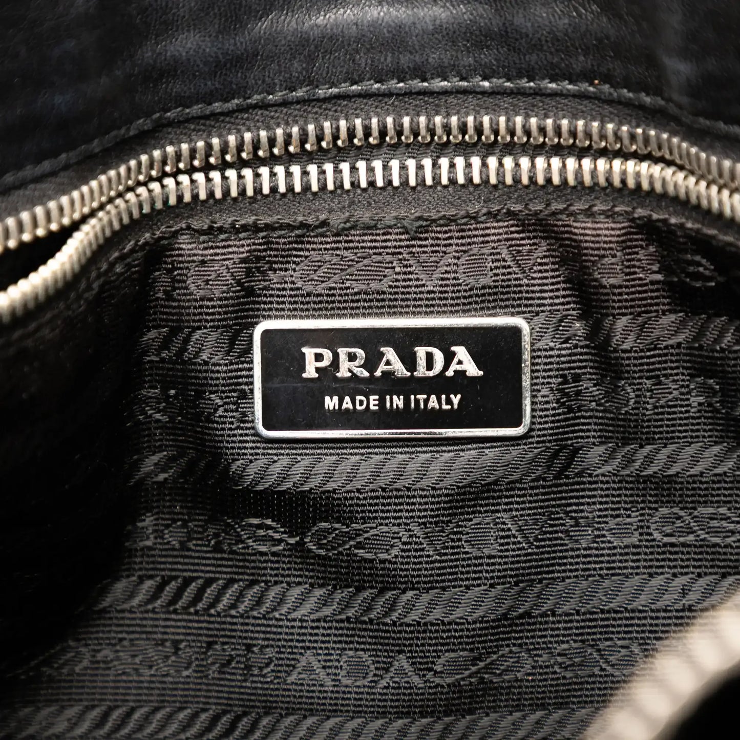 Prada Tessuto Trimmed Nappa Tote