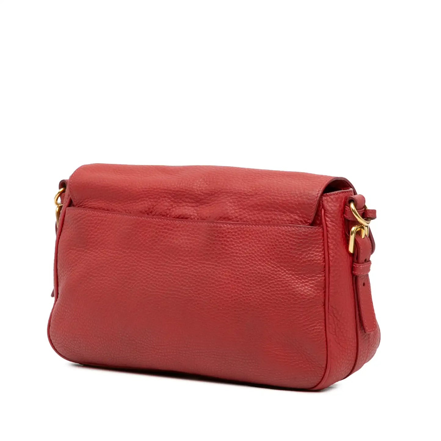 Prada Vitello Daino Double Buckle Messenger Bag