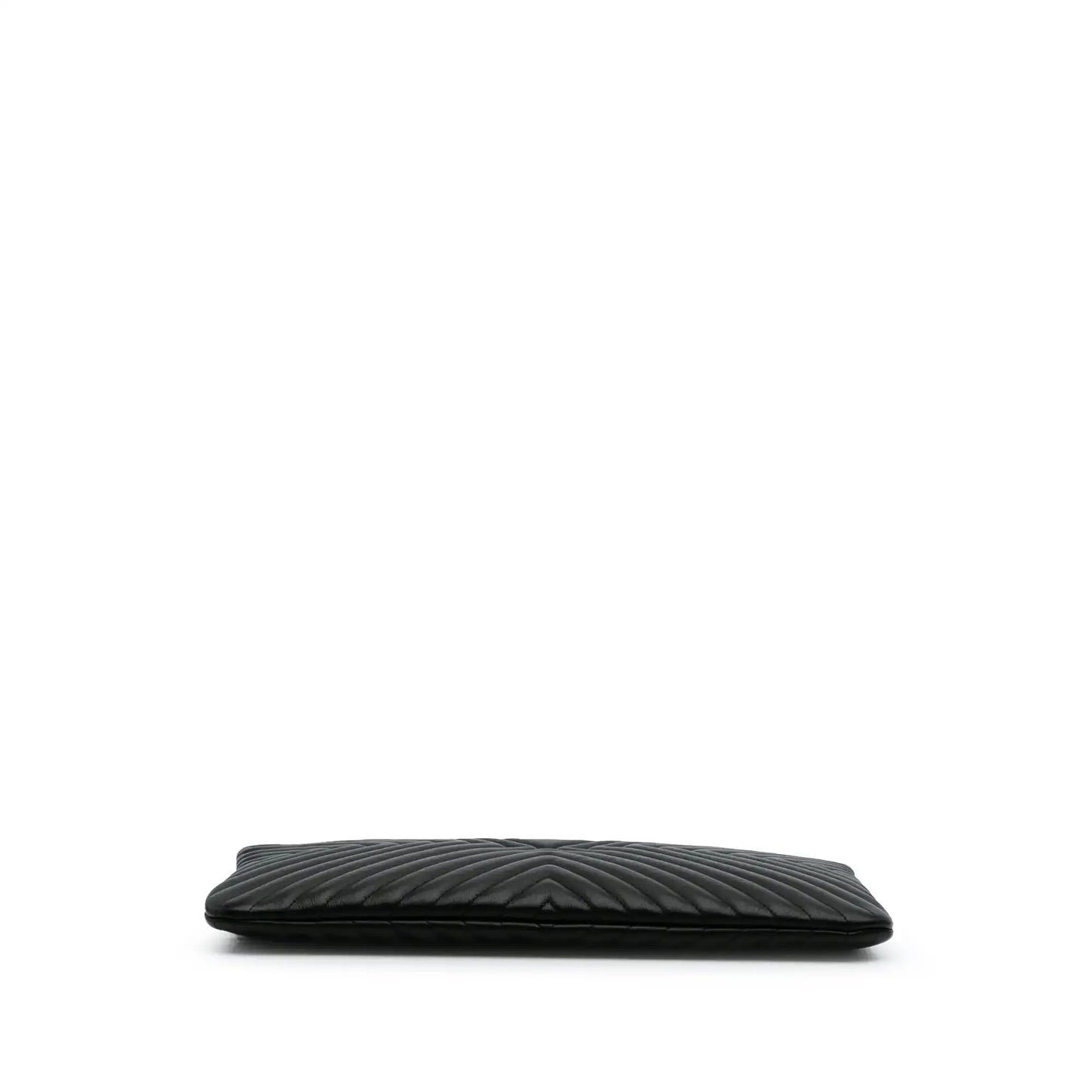 Chanel Large Diagonal Chevron Calfskin Tassel O Case Clutch